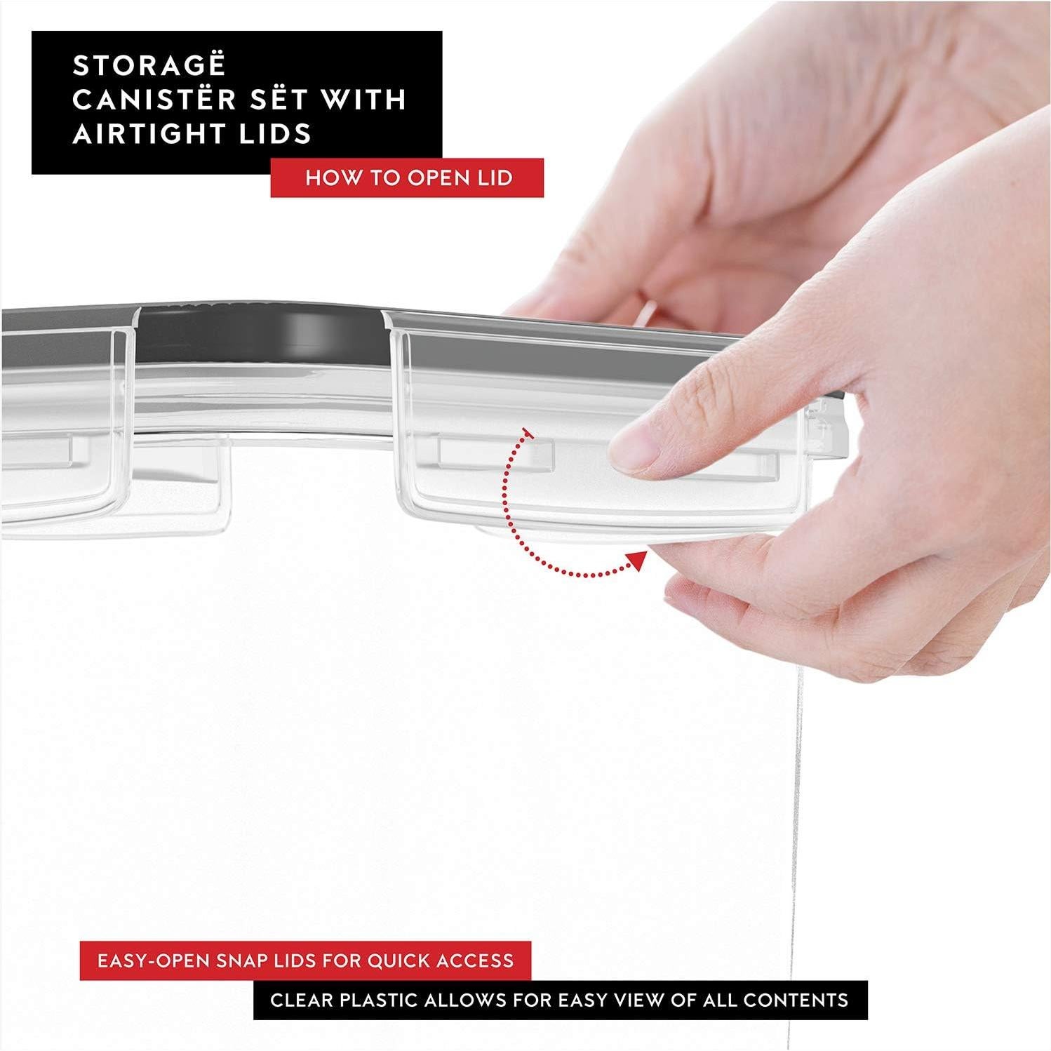 Contenedores de Cereal Grande DWELLZA KITCHEN 6.3L 2 Pcs