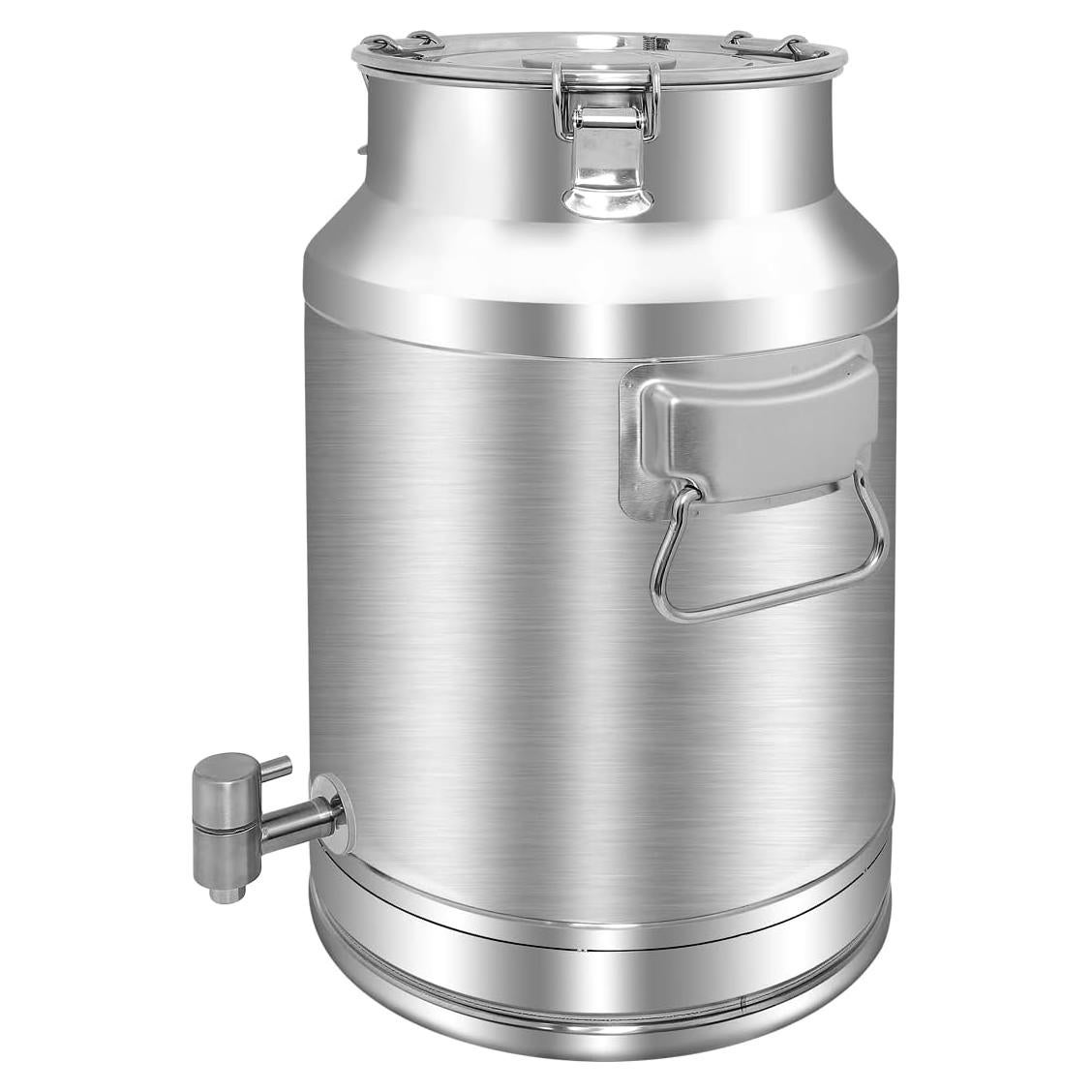 Lata de Leche Acero Inoxidable 304 20L con Grifo y Tapa Sellada