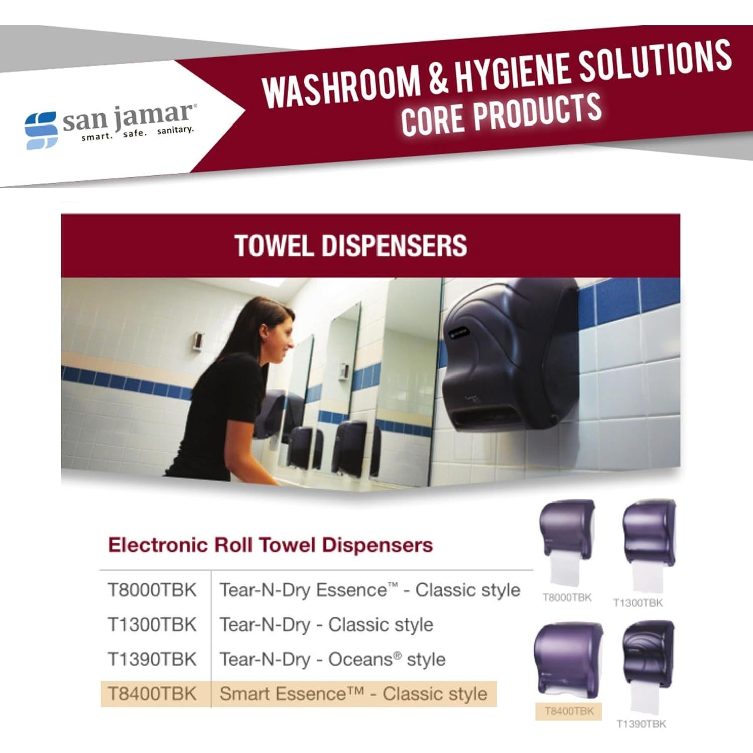 Dispensador de Toallas de Papel San Jamar T8400TBK Negro