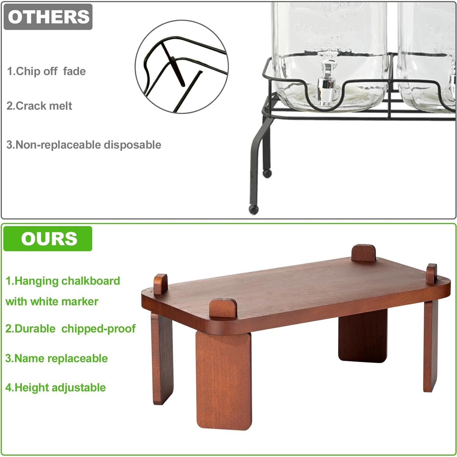 2 Dispensadores de Bebidas de Vidrio FavorFlavor 7.57L con Soporte