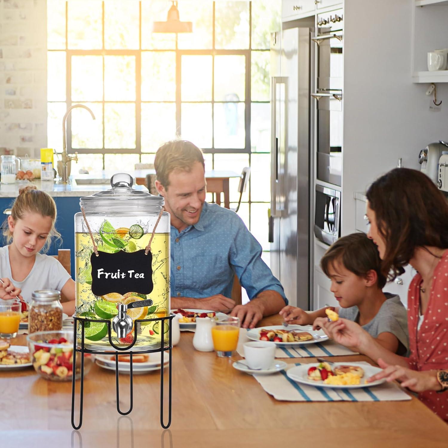 Dispensador de Bebidas de Vidrio Edycur 1 Galón 3.78L con Grifo