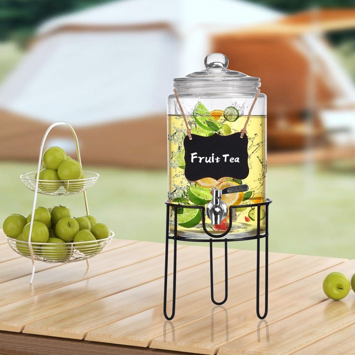 Dispensador de Bebidas de Vidrio Edycur 1 Galón 3.78L con Grifo