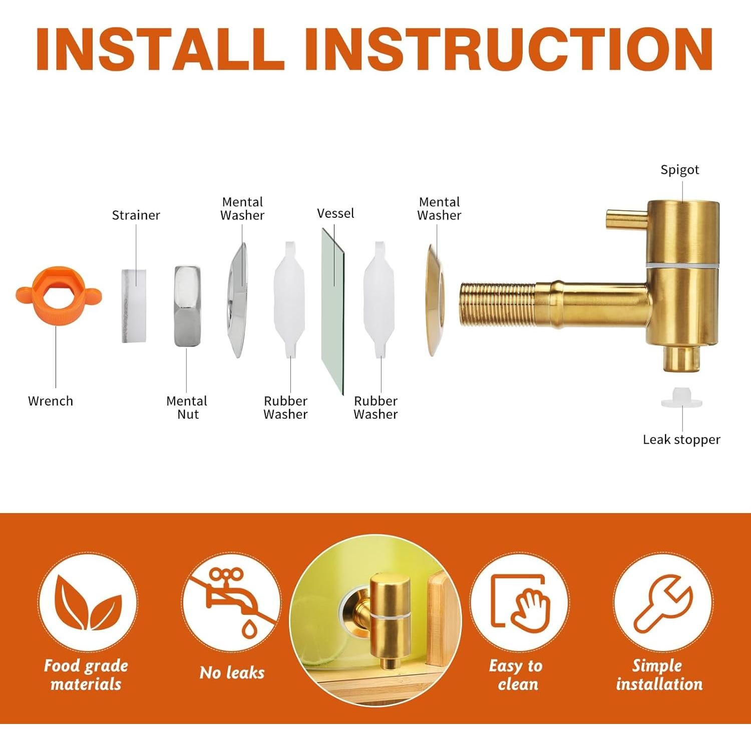 Dispensador de Bebidas de Vidrio MIWUYI 5.68L 2 Pack con Soporte