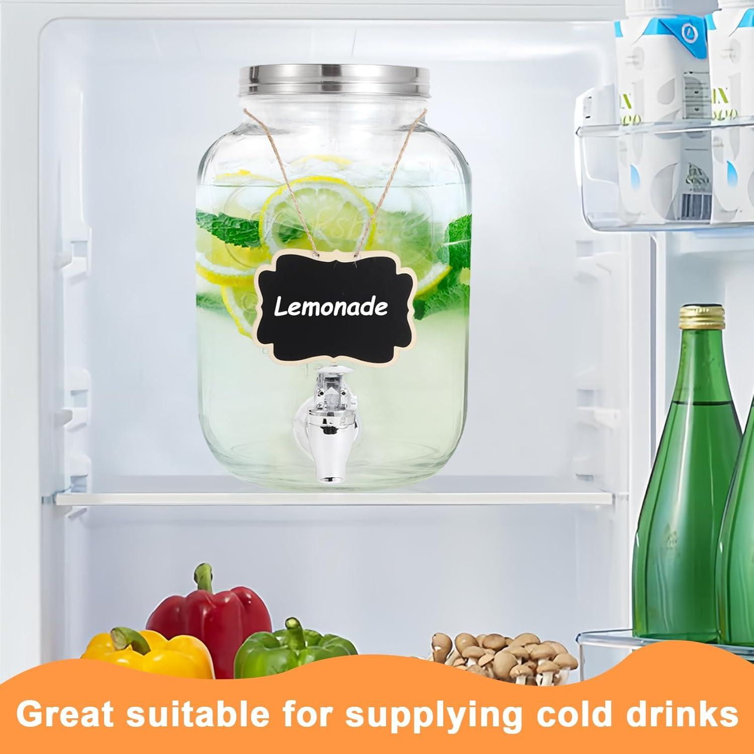 Dispensador de Bebidas de Vidrio MR.KIANGCI 3.785L con Infusor