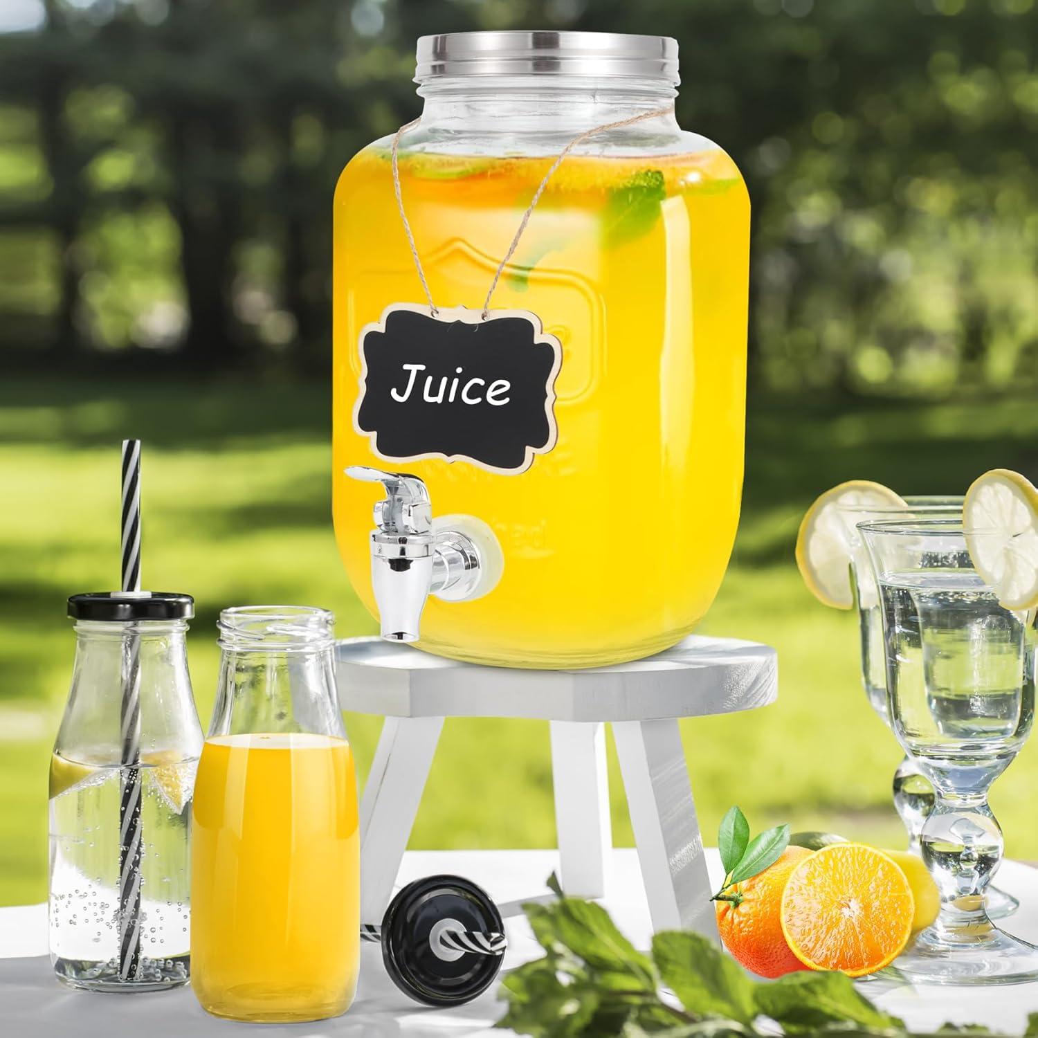 Dispensador de Bebidas de Vidrio MR.KIANGCI 3.785L con Infusor