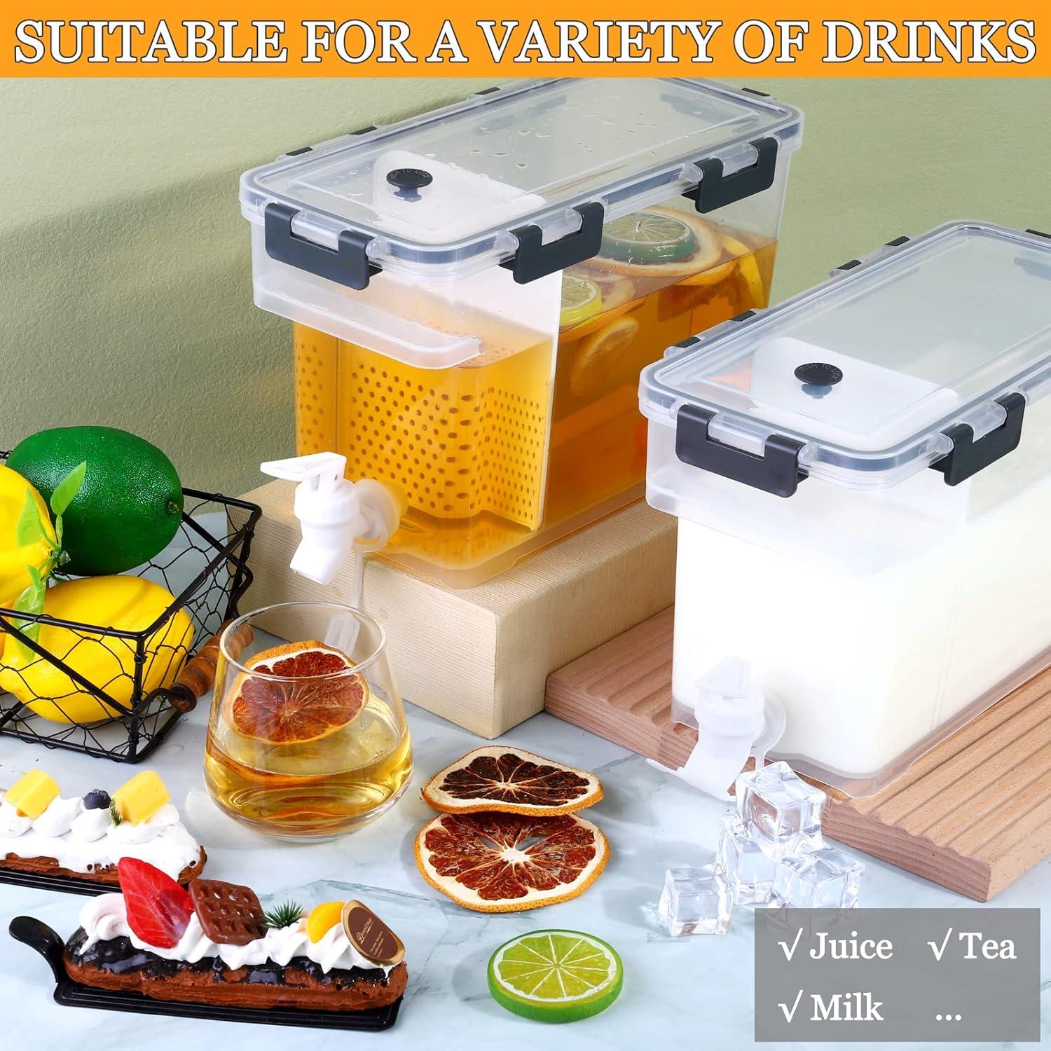 Dispensador de Bebidas Breroa 3.5L Claro con Grifo y Cepillo