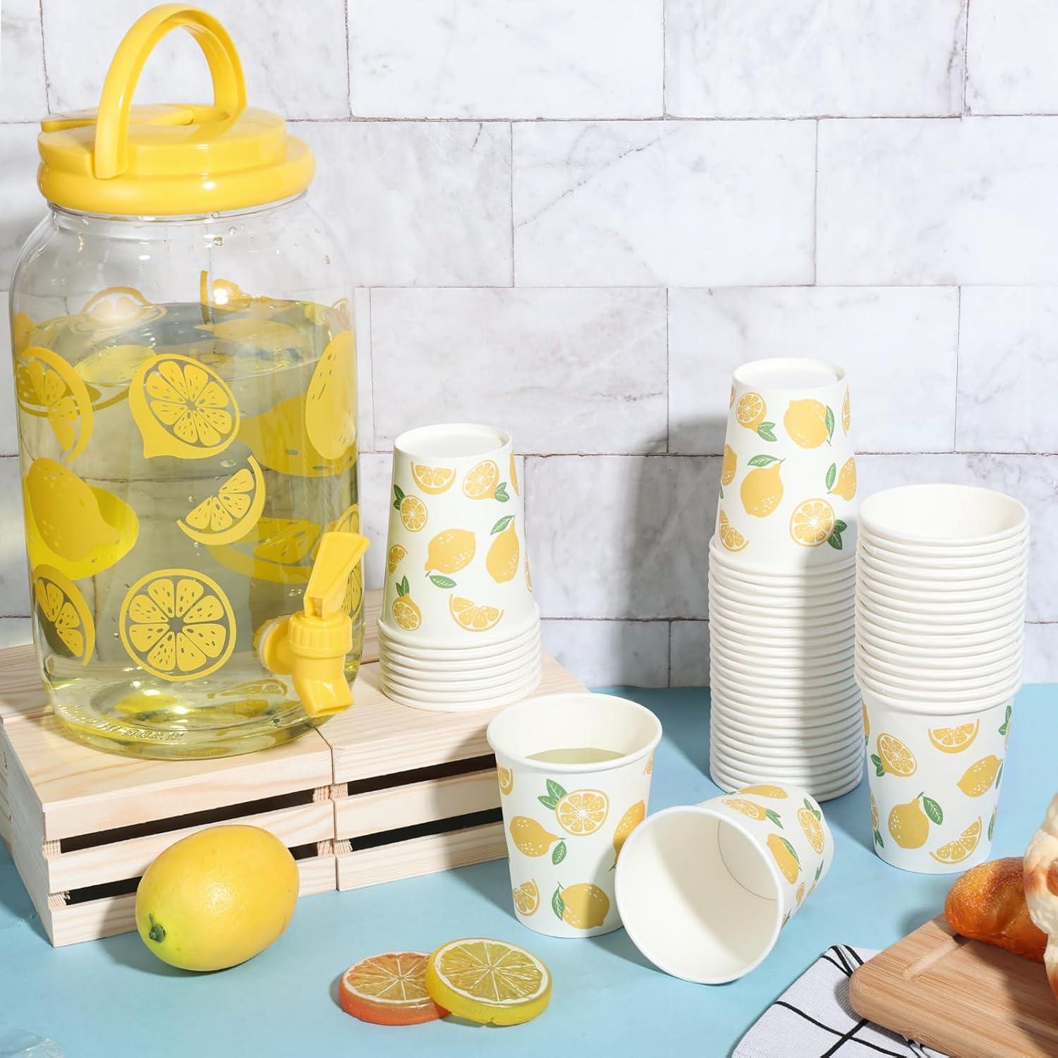 Dispensador de Bebidas de Plástico CIEOVO 3.8L con 50 Vasos