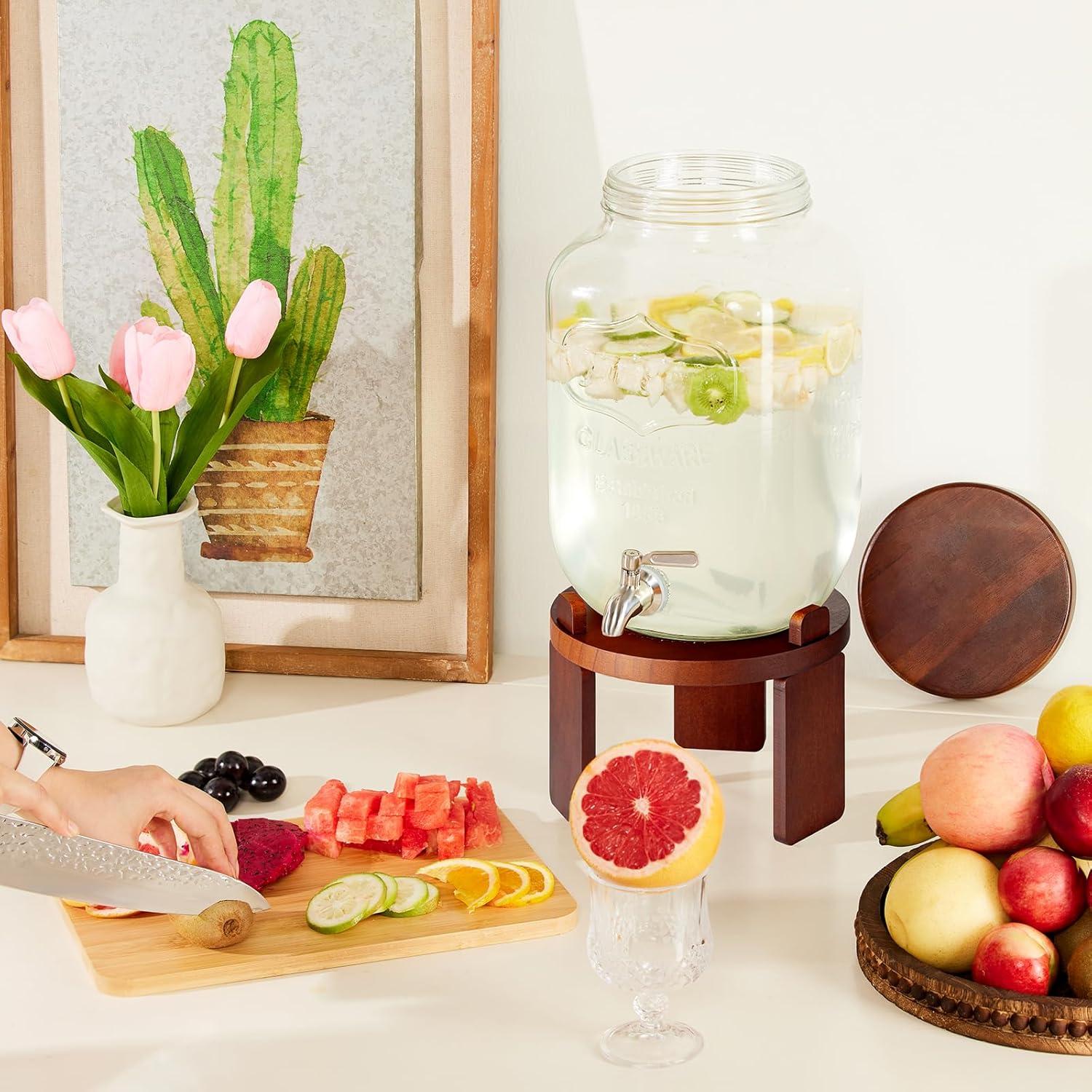 Dispensador de Bebidas de Vidrio FavorFlavor 3.8L con Grifo