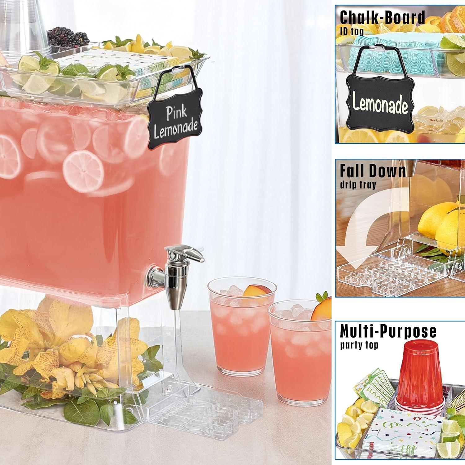 Dispensador de Bebidas Buddeez 11.36L con Tapa y Bandeja Goteo