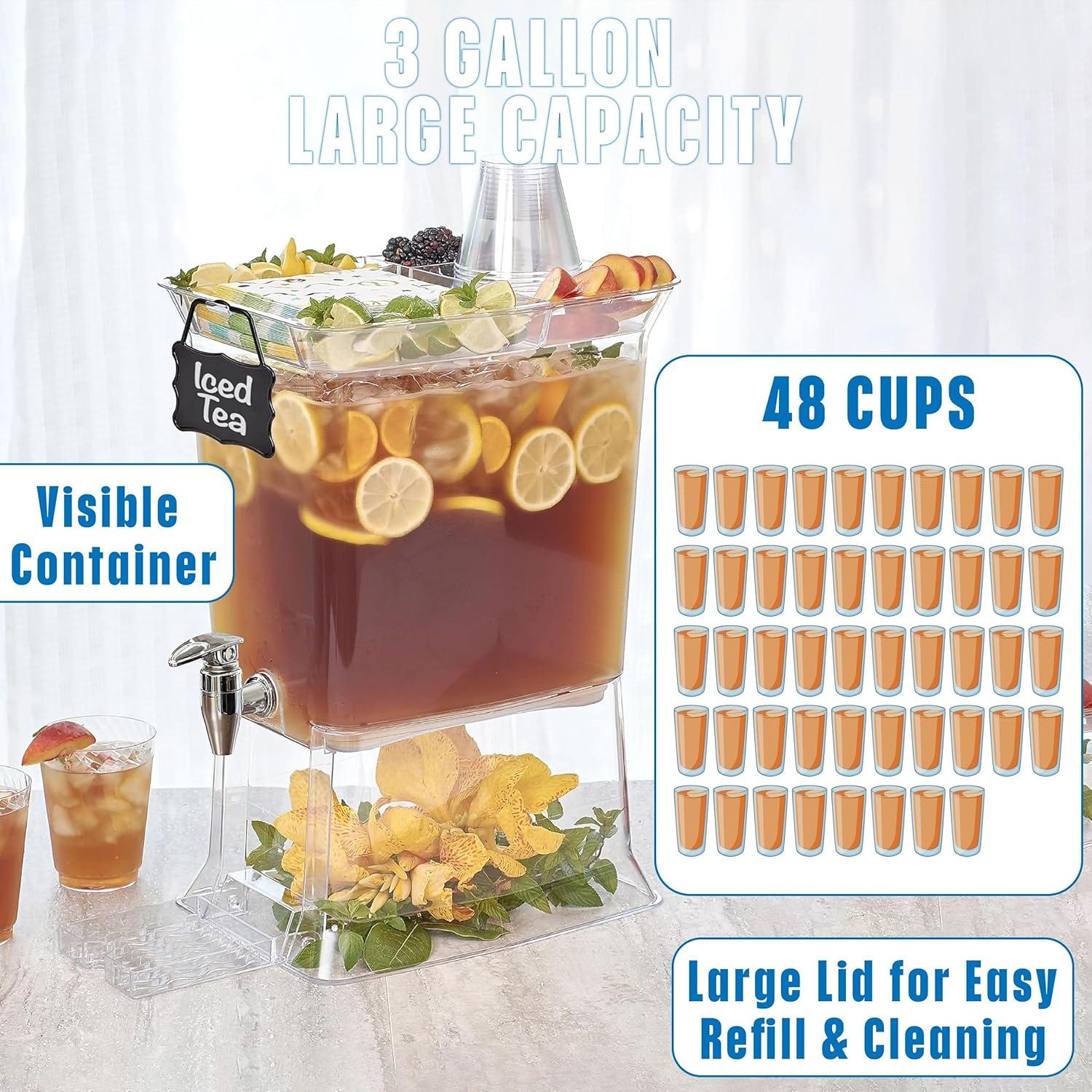 Dispensador de Bebidas Buddeez 11.36L con Tapa y Bandeja Goteo