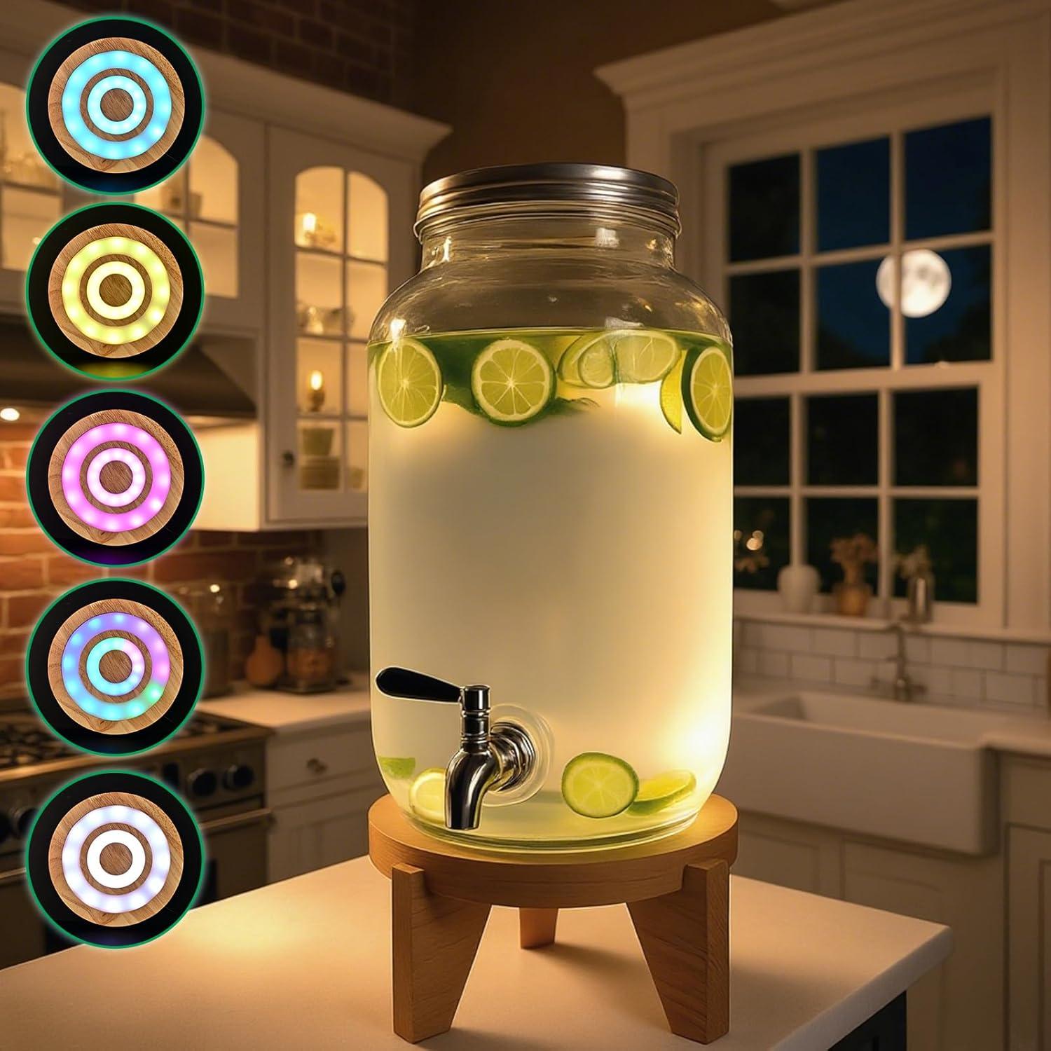 Soporte para Dispensador de Bebidas JHHJIFY con LED 21.5 cm