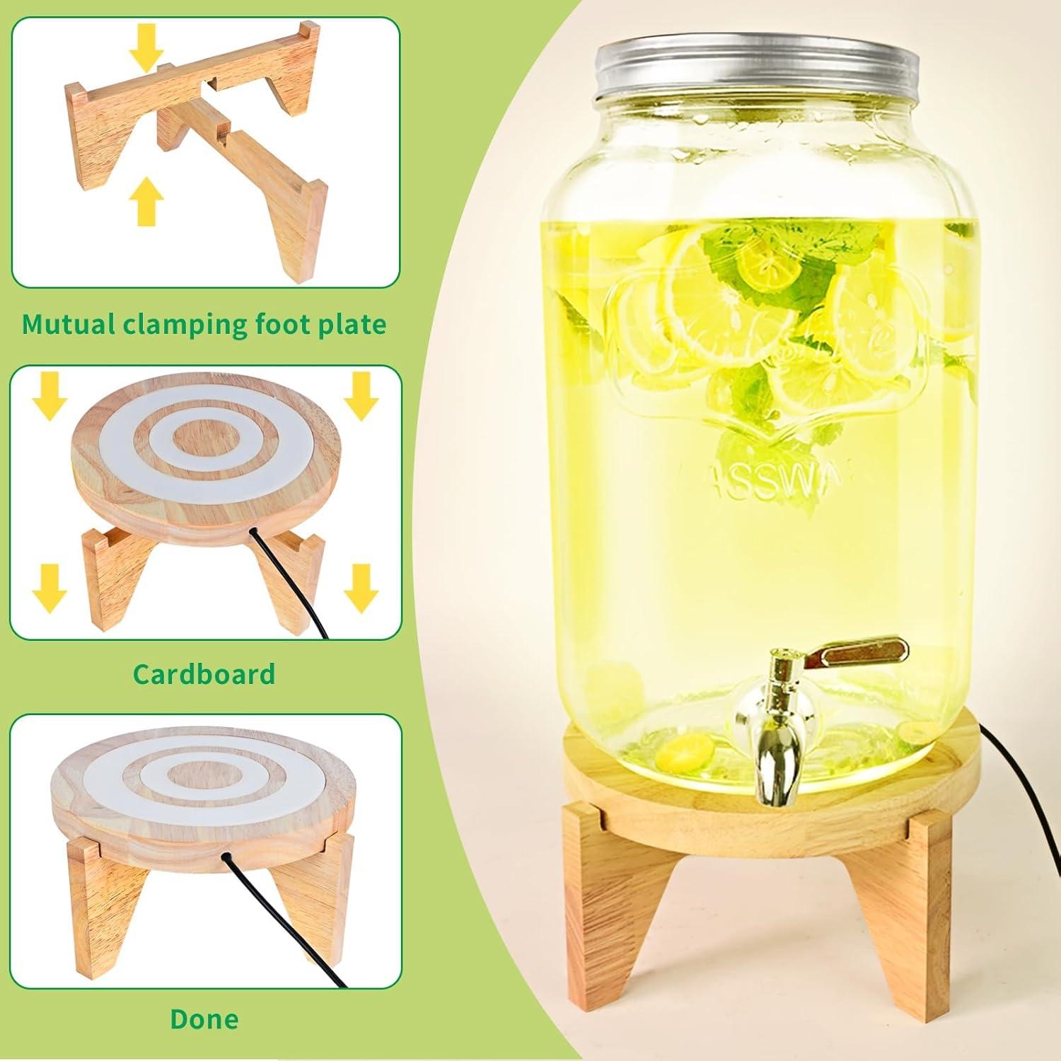 Soporte para Dispensador de Bebidas JHHJIFY con LED 21.5 cm