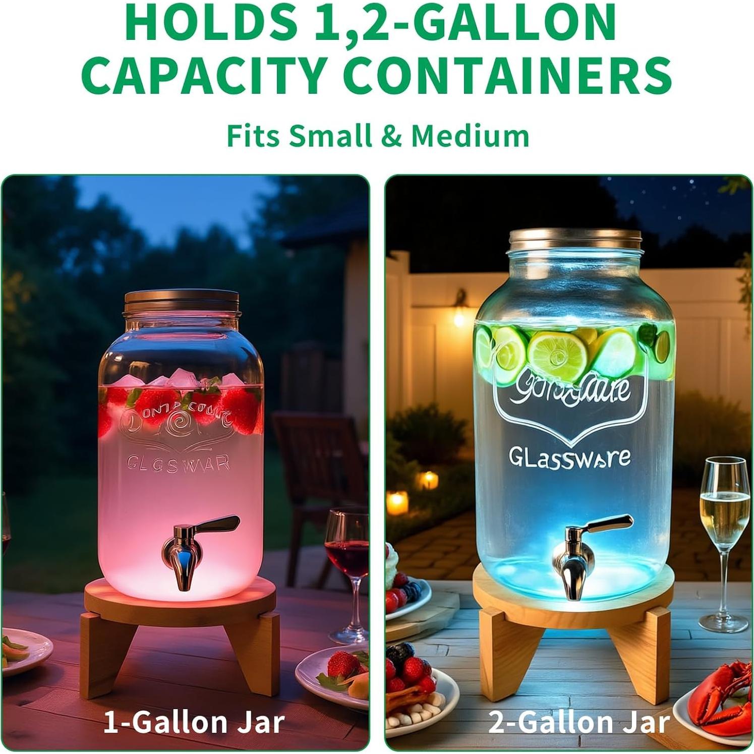 Soporte para Dispensador de Bebidas JHHJIFY con LED 21.5 cm