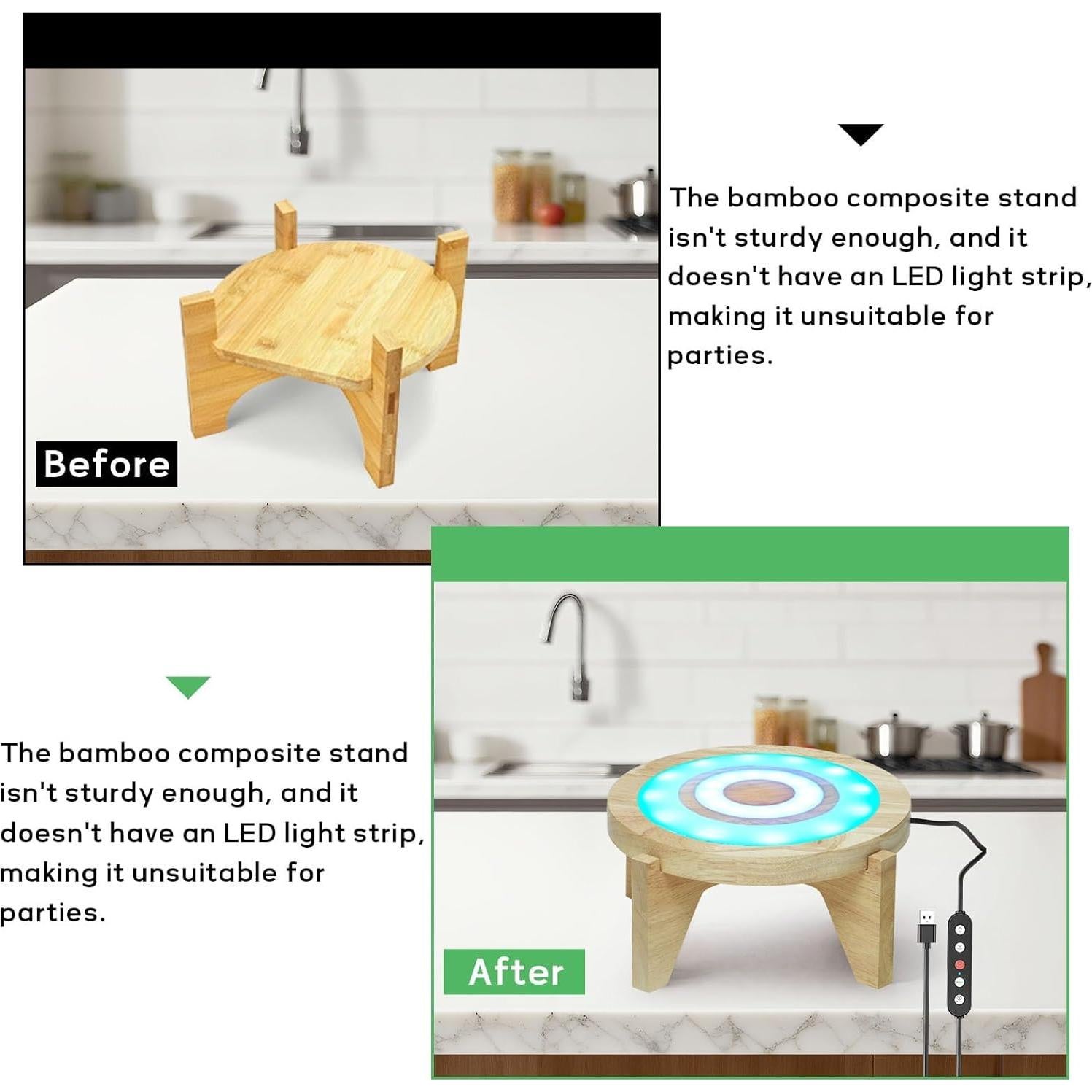 Soporte para Dispensador de Bebidas JHHJIFY con LED 21.5 cm