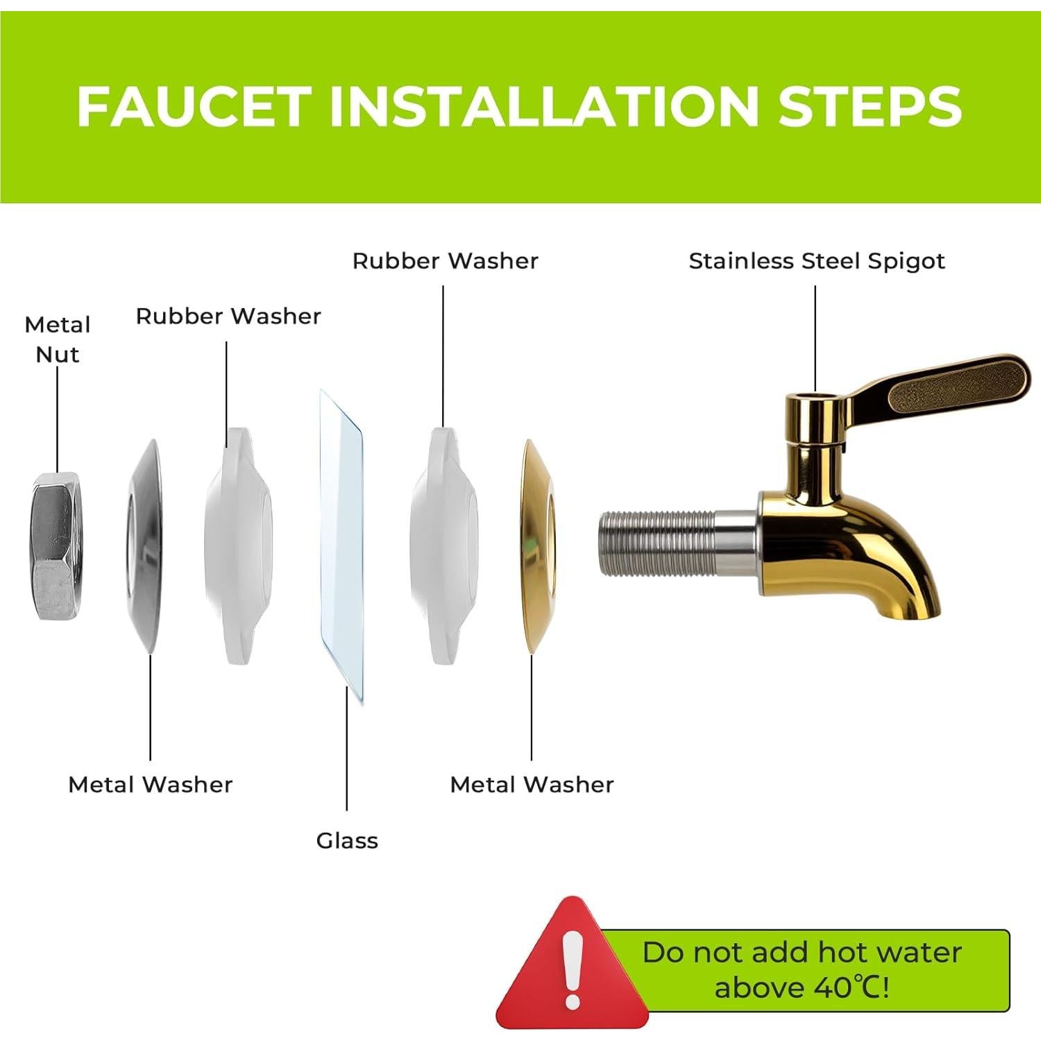 Dispensador de Bebidas de Vidrio Betrome 5.68L con Grifo Inoxidable