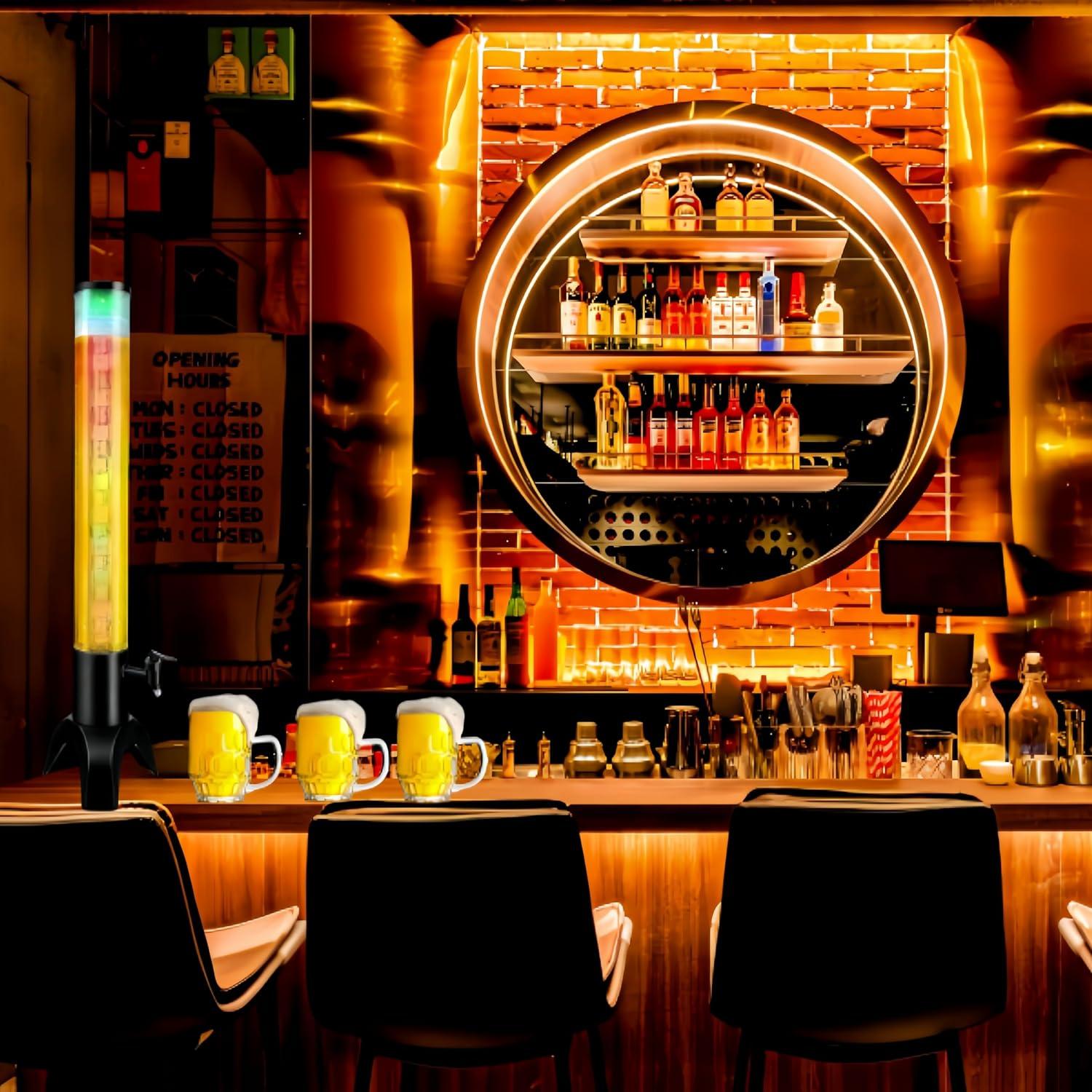 Dispensador de Bebidas Ediactcyl 1.5L con Luz LED y Hielo