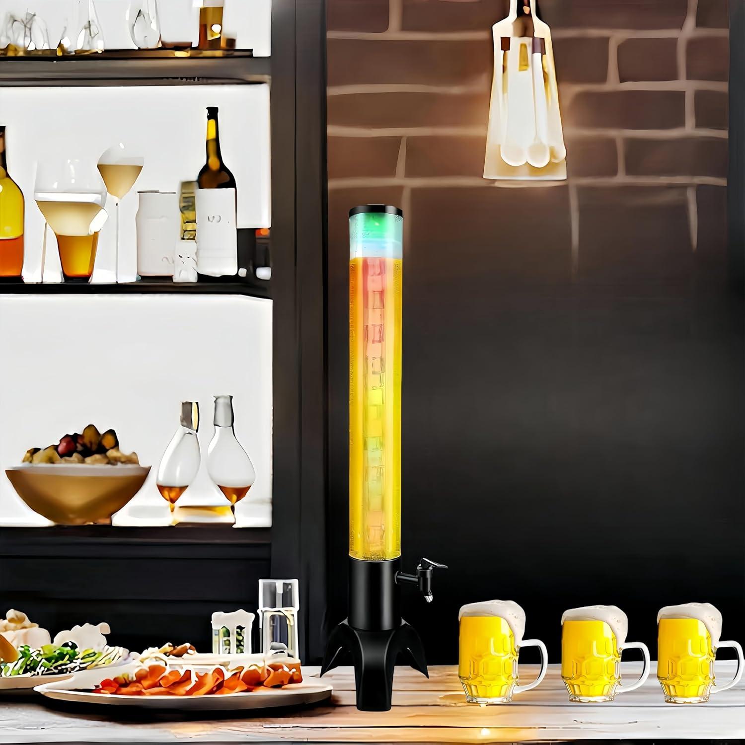 Dispensador de Bebidas Torre Ediactcyl 1.5L con Luz LED