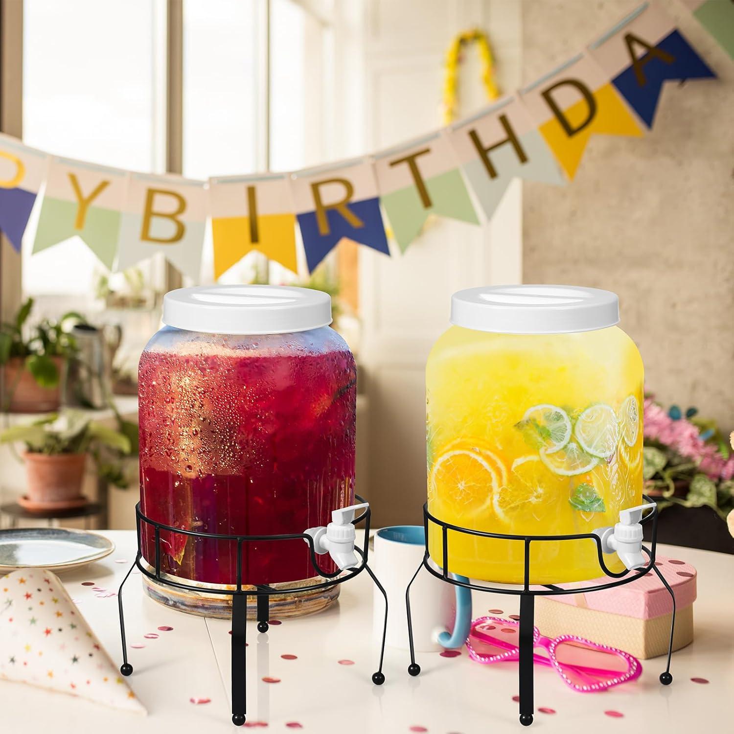 Dispensador de Bebidas 2 Galones Tanlade con Soporte de Metal