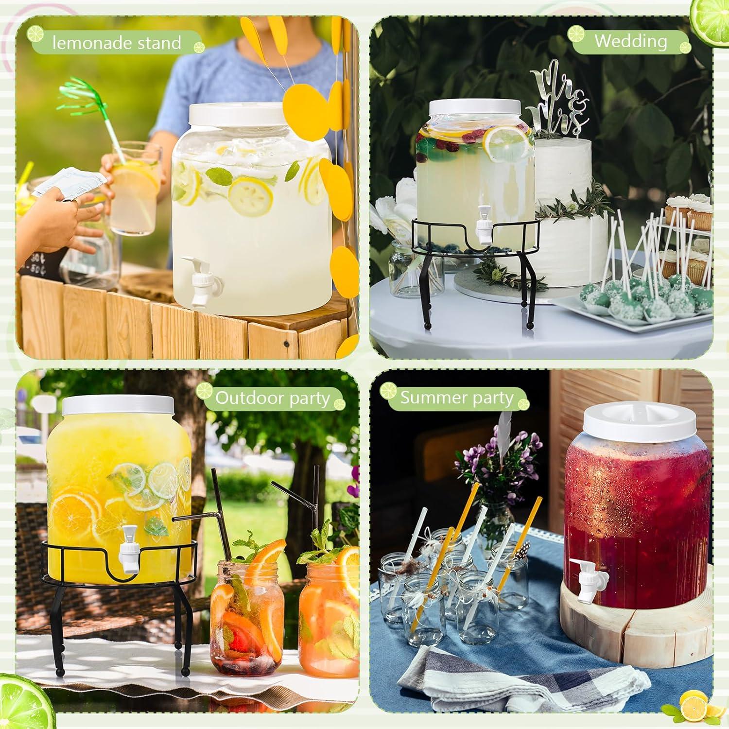 Dispensador de Bebidas 2 Galones Tanlade con Soporte de Metal