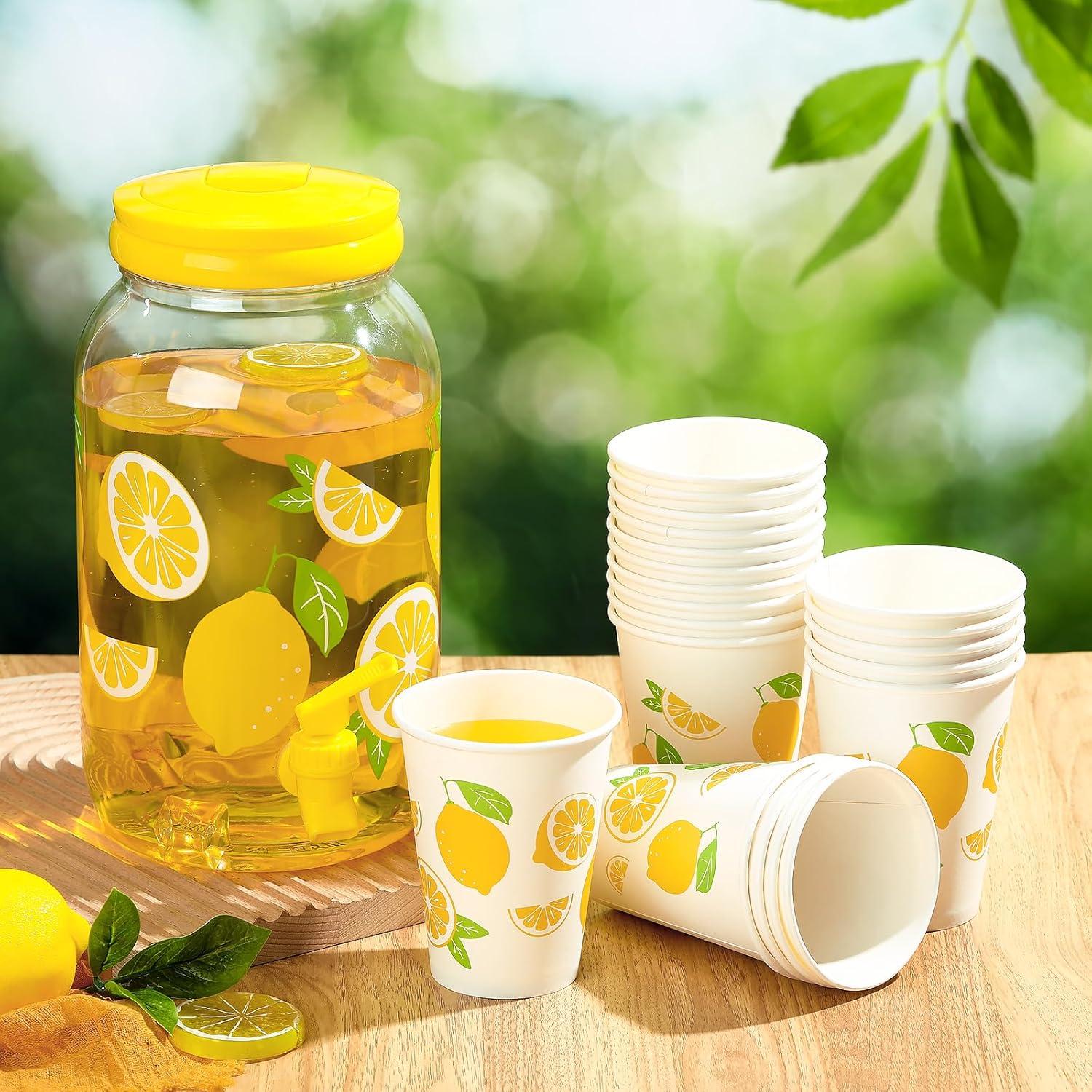 Dispensador de Bebidas de Plástico Umigy 3.78L con 20 Vasos 355ml