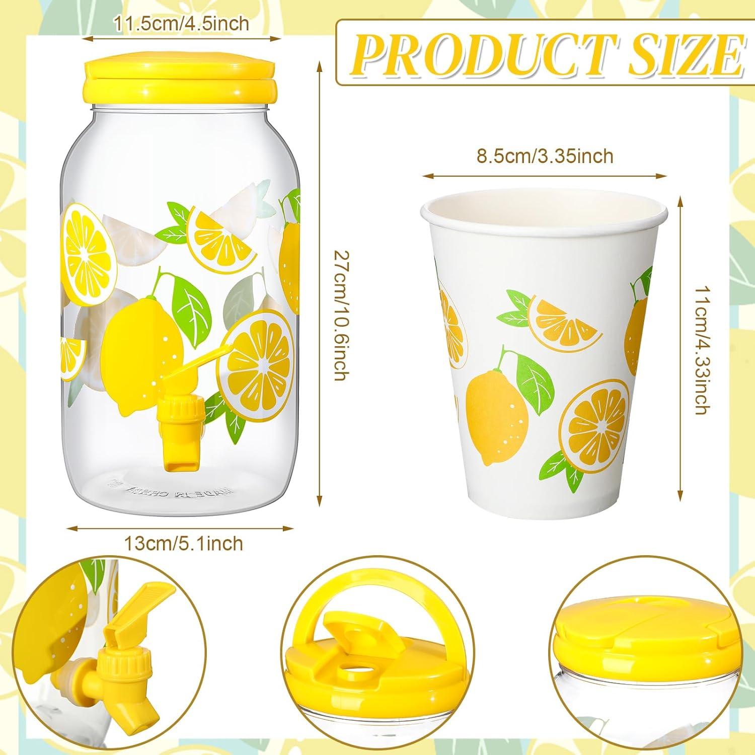 Dispensador de Bebidas de Plástico Umigy 3.78L con 20 Vasos 355ml