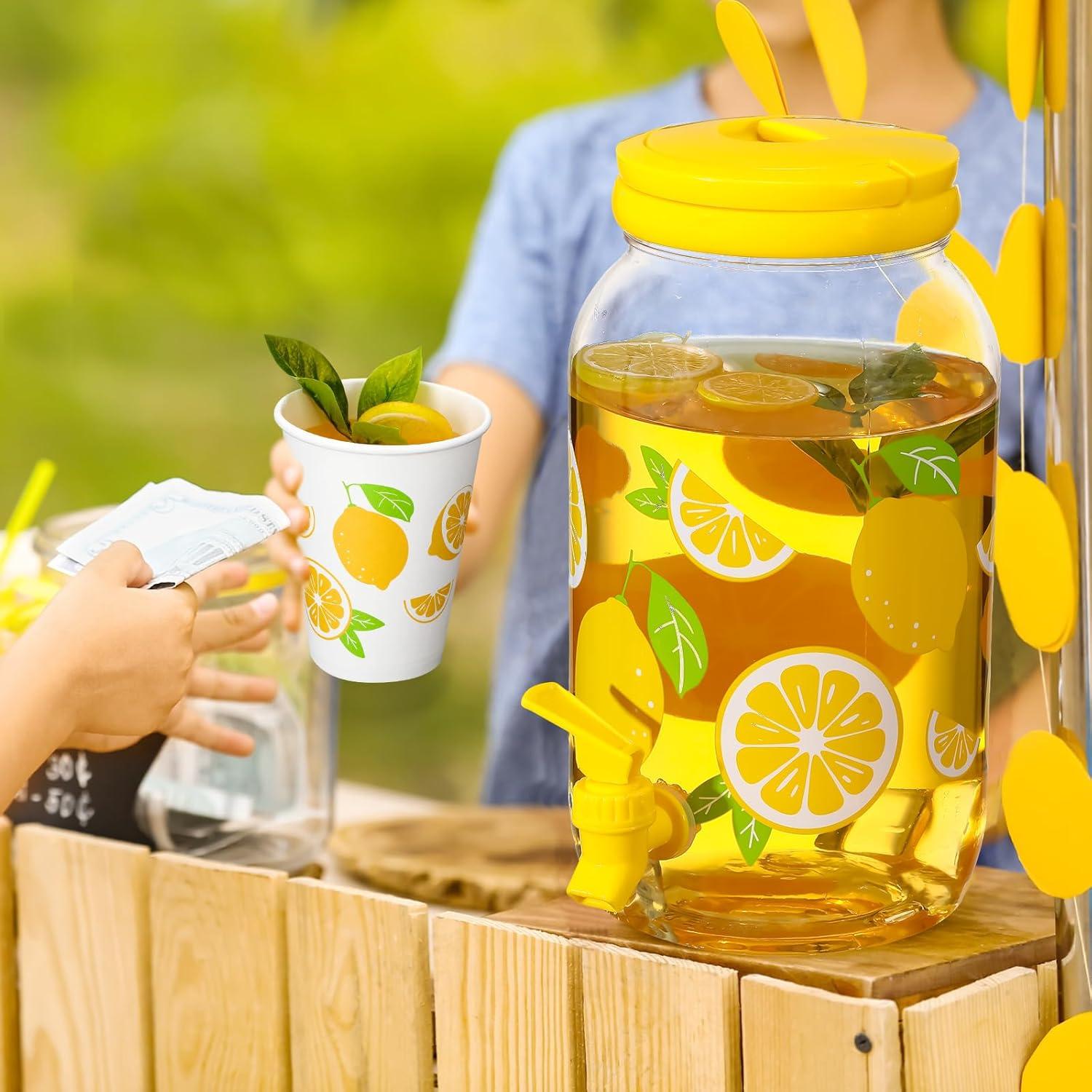 Dispensador de Bebidas de Plástico Umigy 3.78L con 20 Vasos 355ml