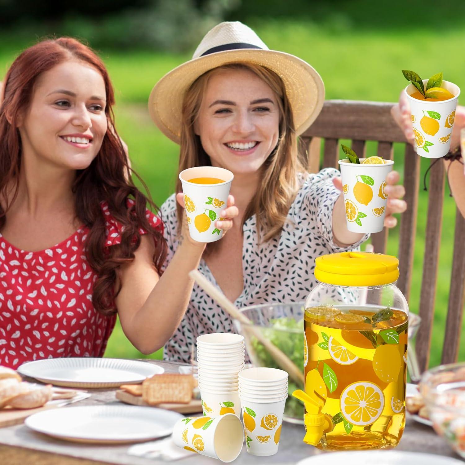 Dispensador de Bebidas de Plástico Umigy 3.78L con 20 Vasos 355ml