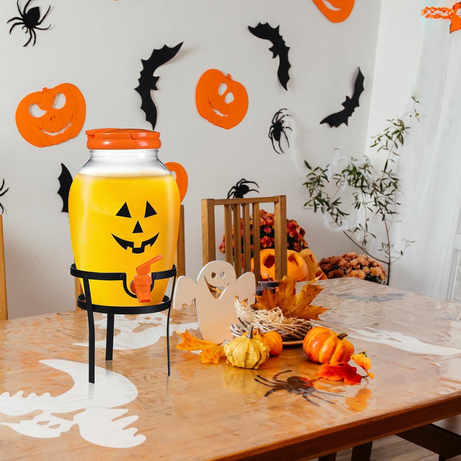Dispensador de Bebidas Halloween Umigy 3.78L con Soporte Acero