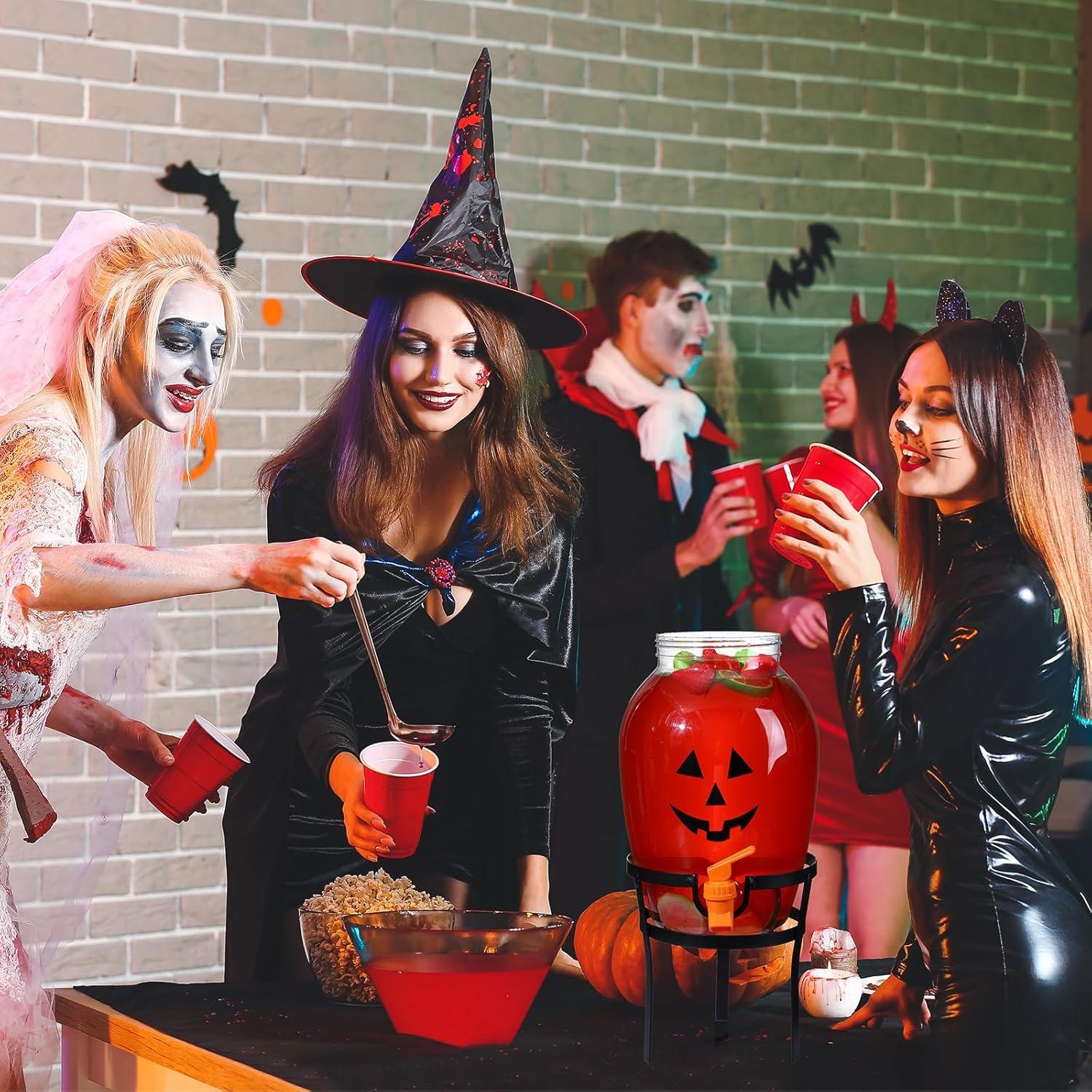 Dispensador de Bebidas Halloween Umigy 3.78L con Soporte Acero