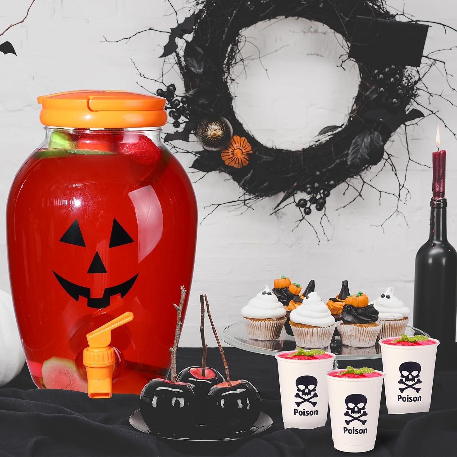 Dispensador de Bebidas Halloween Umigy 3.78L con Soporte Acero