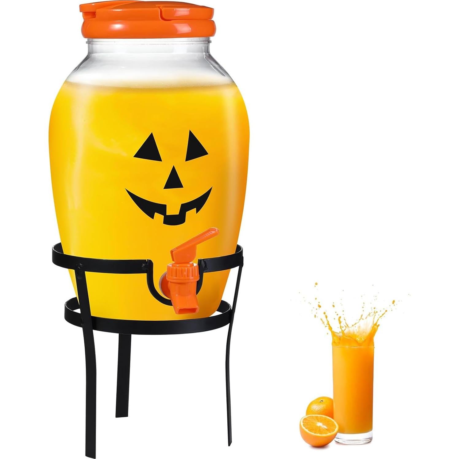 Dispensador de Bebidas Halloween Umigy 3.78L con Soporte Acero