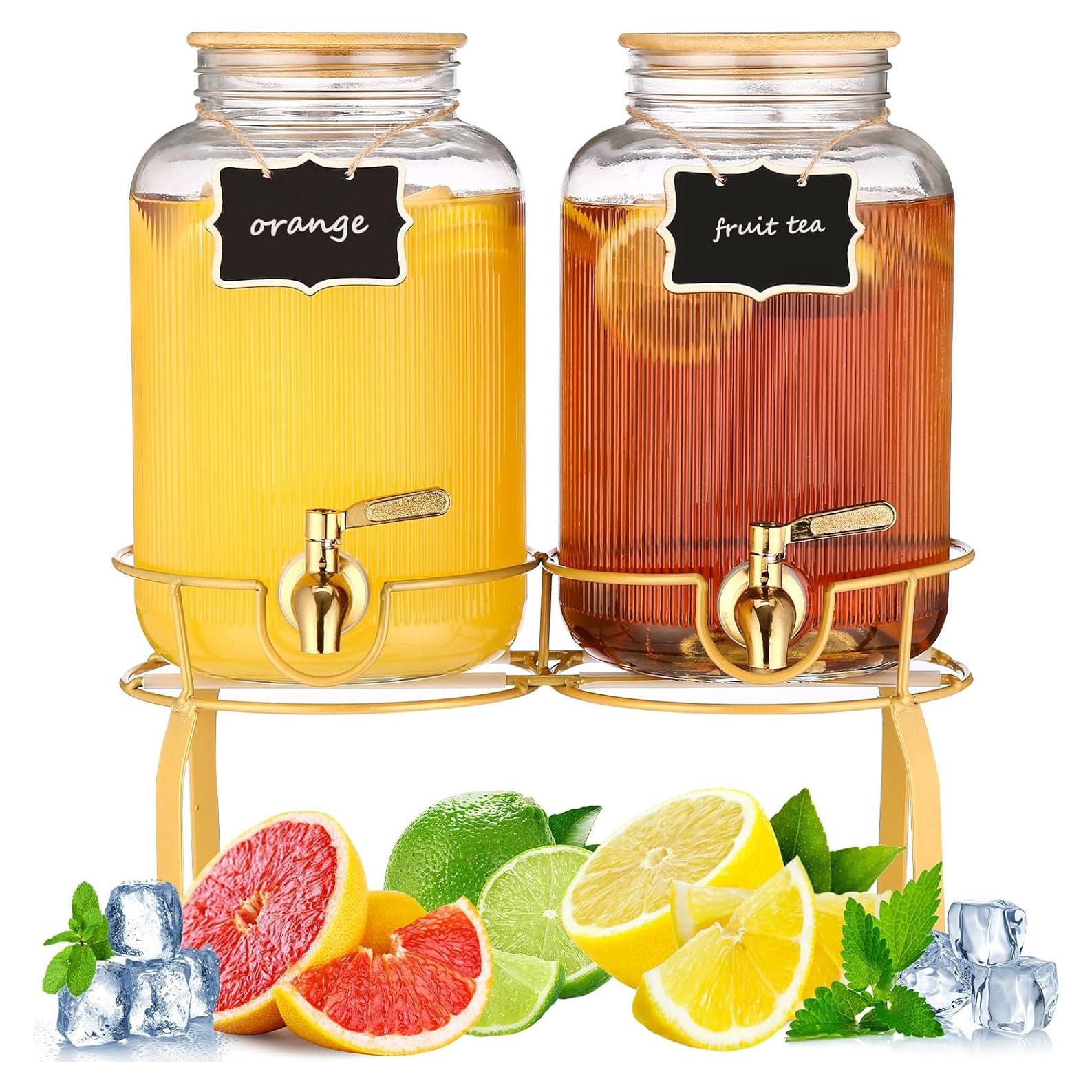 Dispensador de Bebidas de Vidrio ZJ Whoest 3.75kg Doble