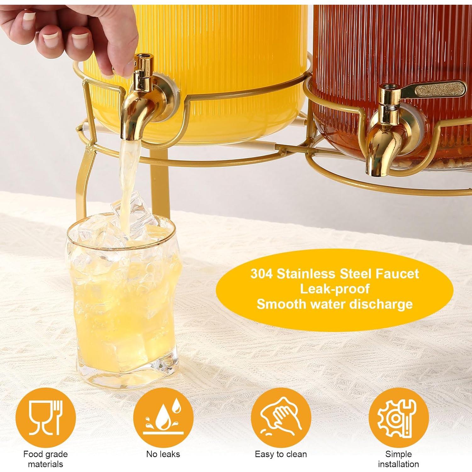 Dispensador de Bebidas de Vidrio ZJ Whoest 3.75kg Doble