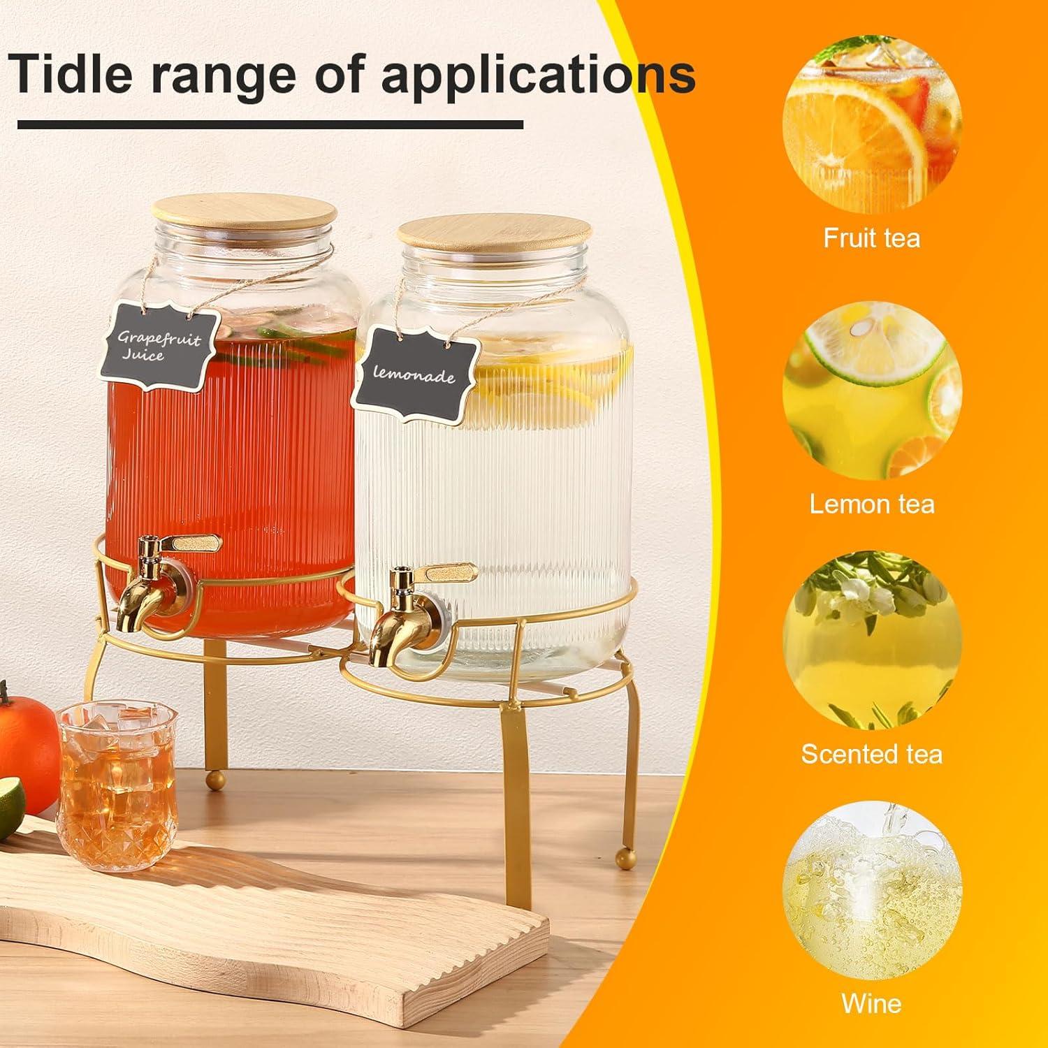 Dispensador de Bebidas de Vidrio ZJ Whoest 3.75kg Doble