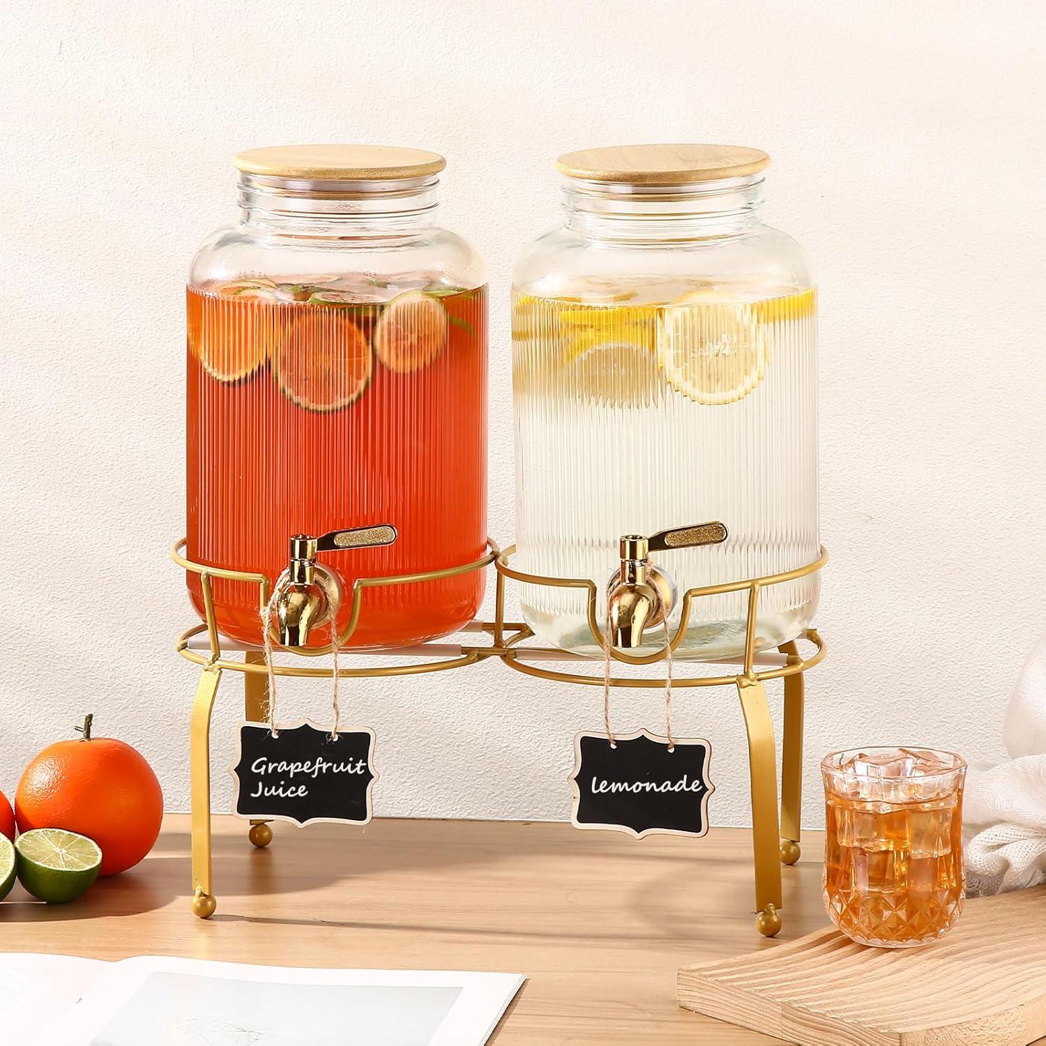 Dispensador de Bebidas de Vidrio ZJ Whoest 3.75kg Doble