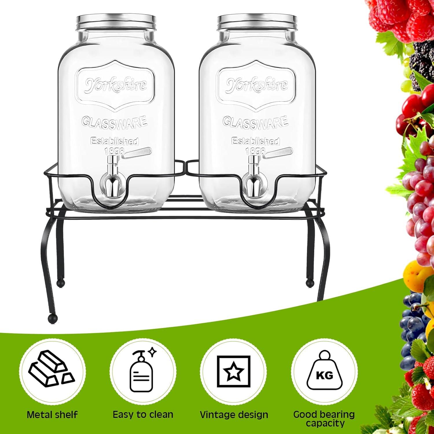 Soporte de dispensador de bebidas Blulu de metal 3.78L