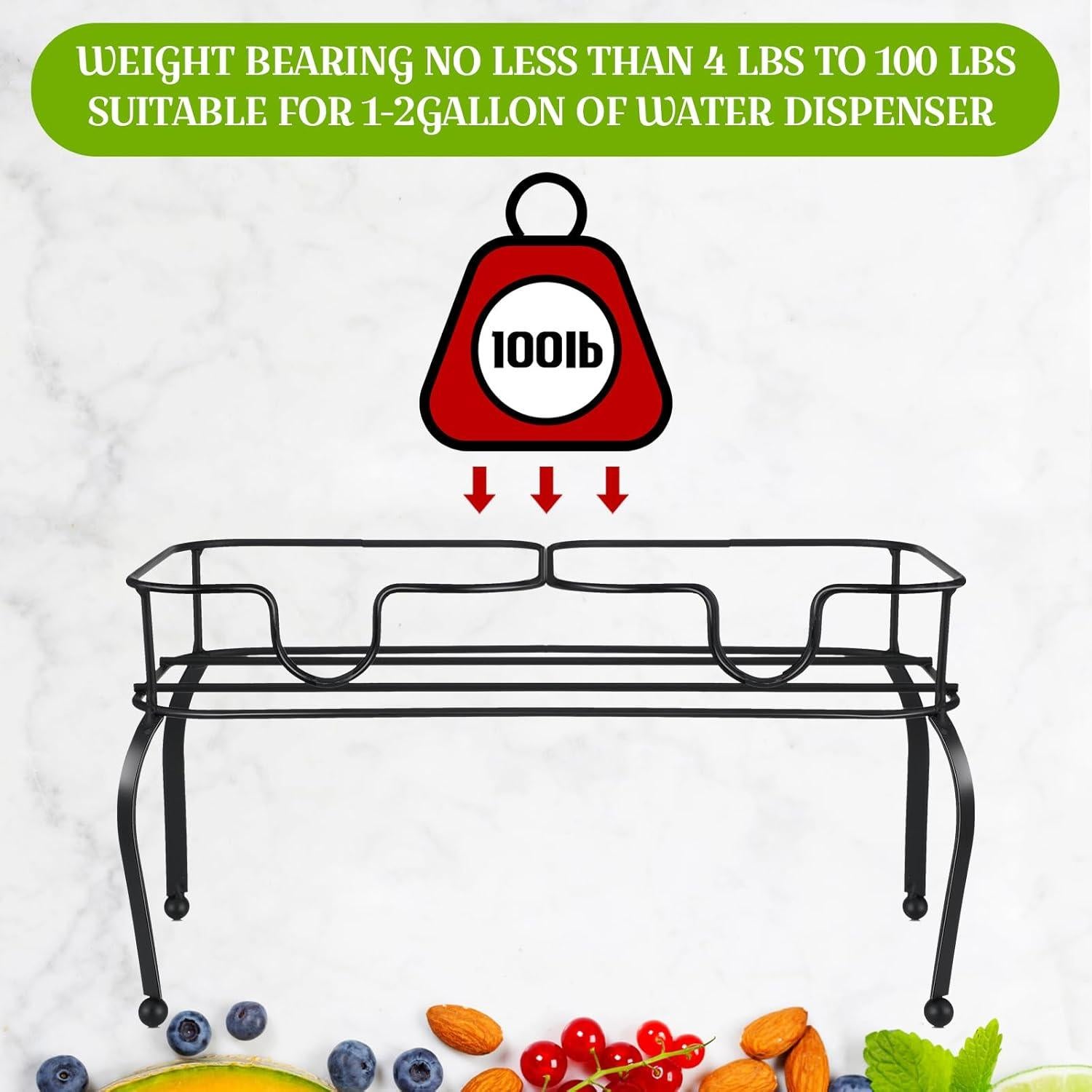 Soporte de dispensador de bebidas Blulu de metal 3.78L