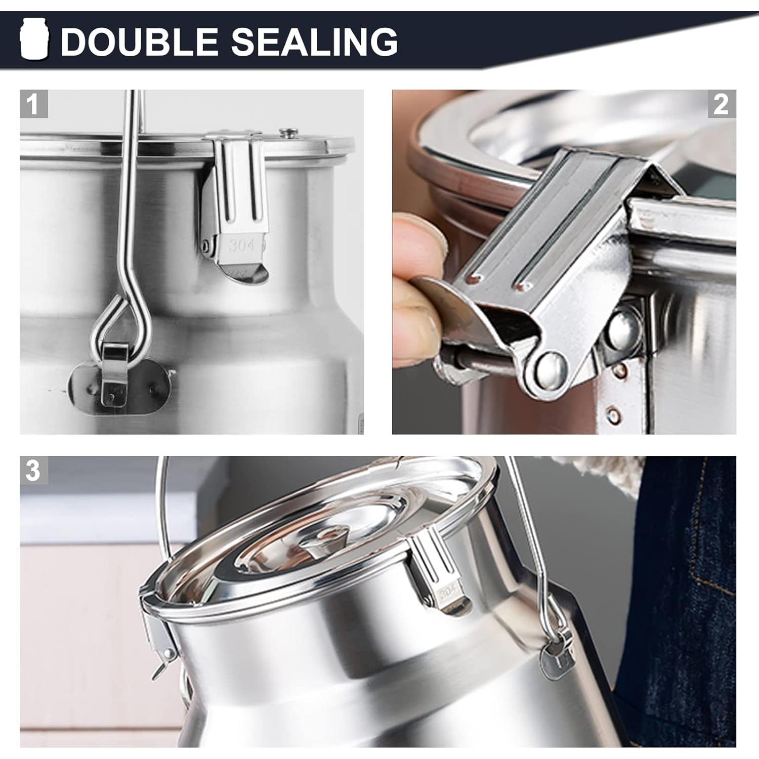 Lata de Leche Acero Inoxidable 304 con Grifo 5 Litros