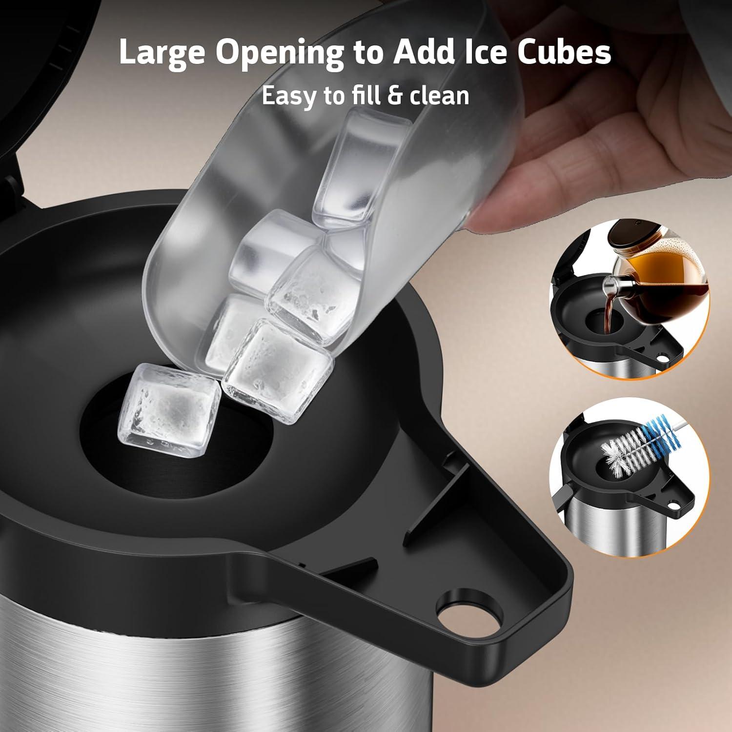 Jarra de Café Geouja 102 Oz Acero Inoxidable Aislada