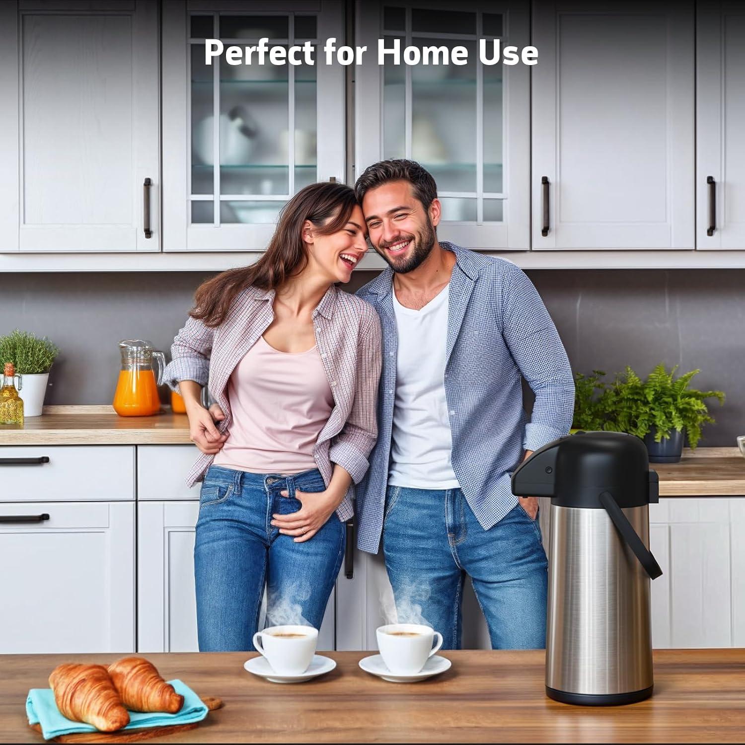 Jarra de Café Geouja 102 Oz Acero Inoxidable Aislada