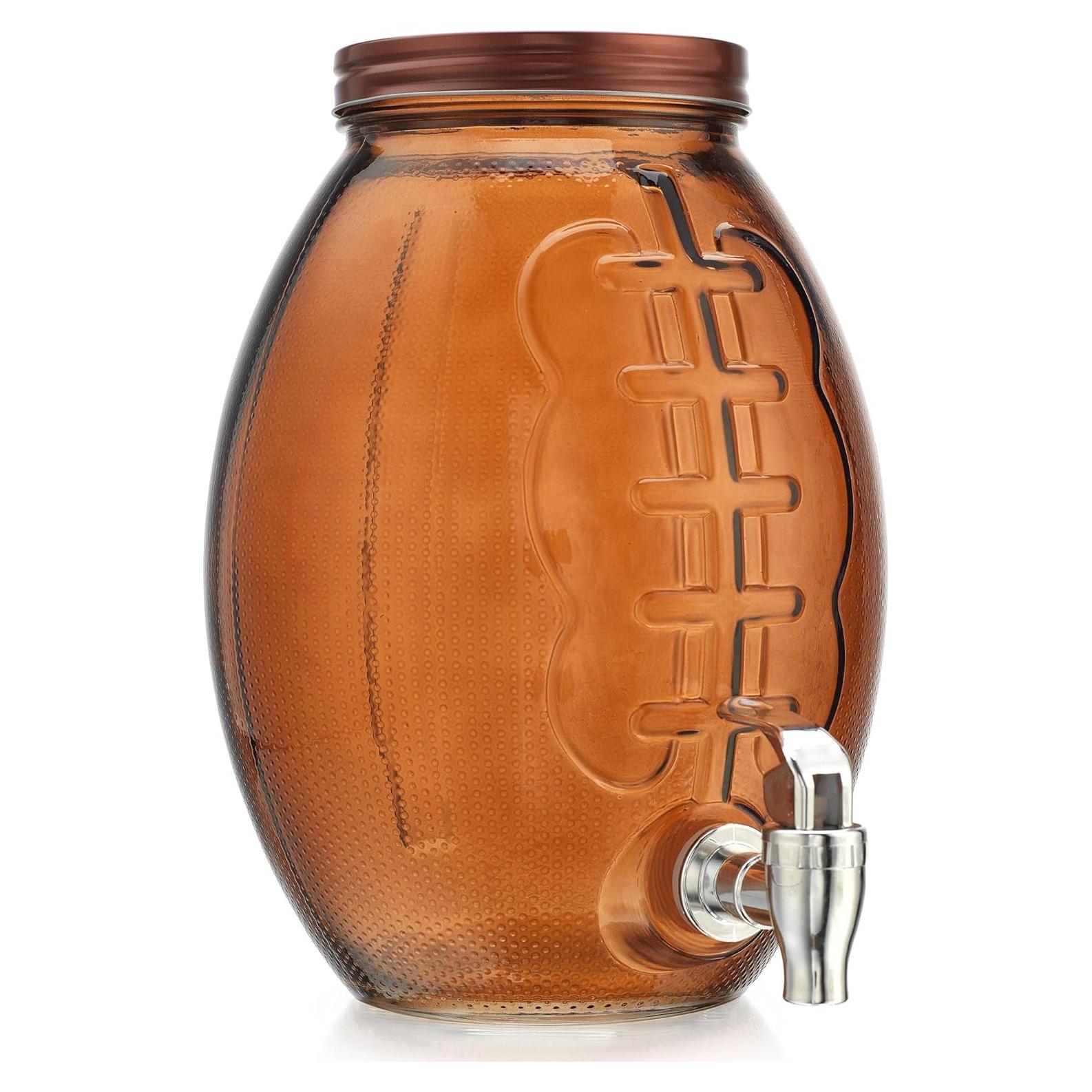 Dispensador de bebidas de vidrio MosJos balón de fútbol 10.4L