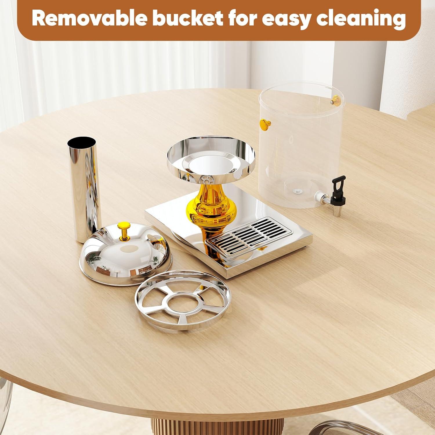 Dispensador de Bebidas 7.57L Foriy con Grifo y Bandeja de Goteo