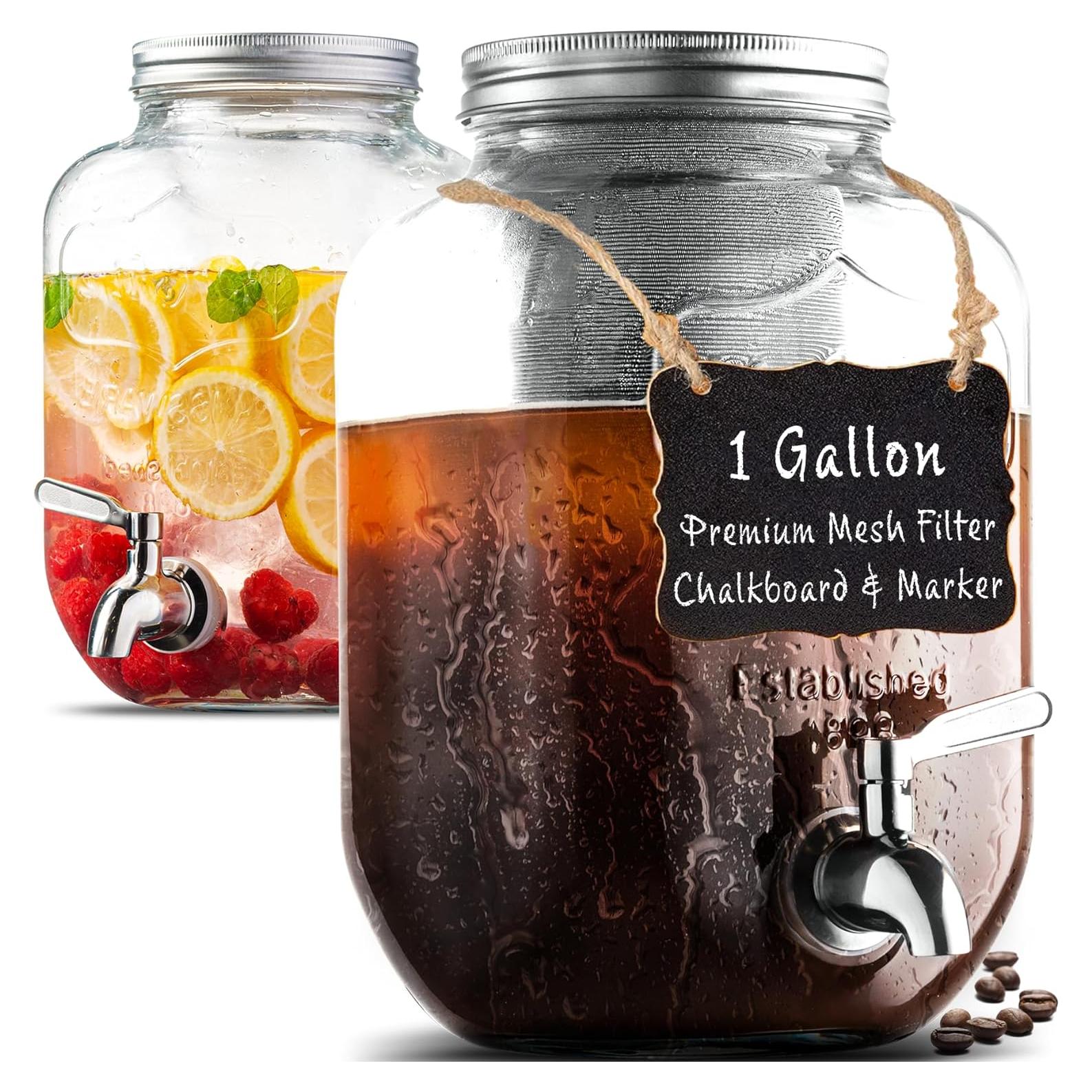 Cafetera Cold Brew Le'raze 1 Galón con Filtro Acero Inoxidable