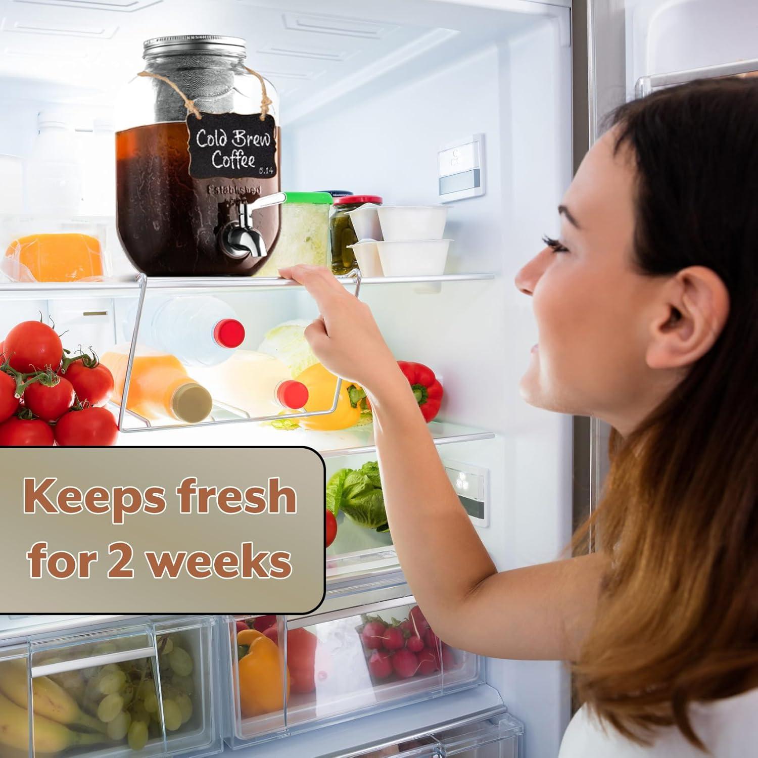 Cafetera Cold Brew Le'raze 1 Galón con Filtro Acero Inoxidable