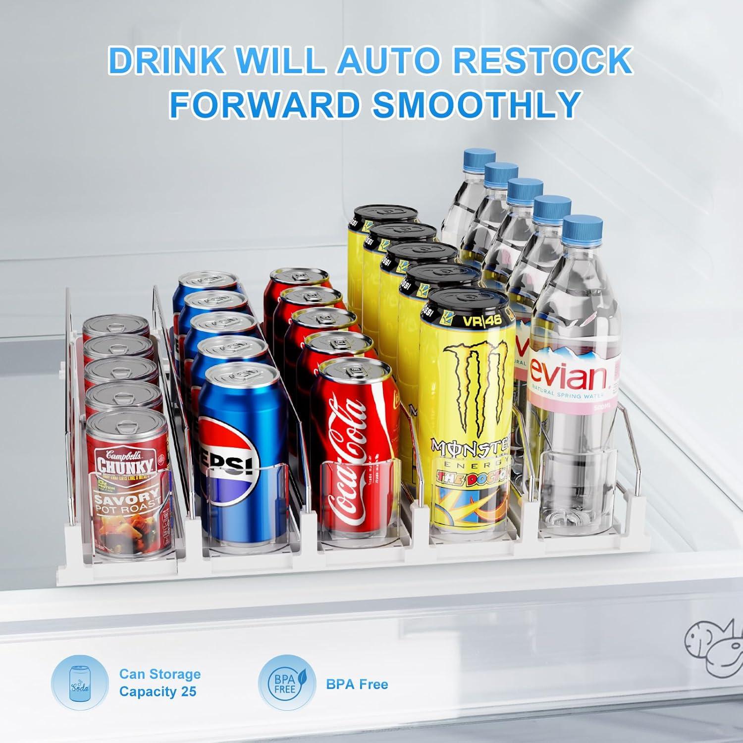 Organizador de Bebidas Dayacoco 5 Filas Ajustable para Nevera