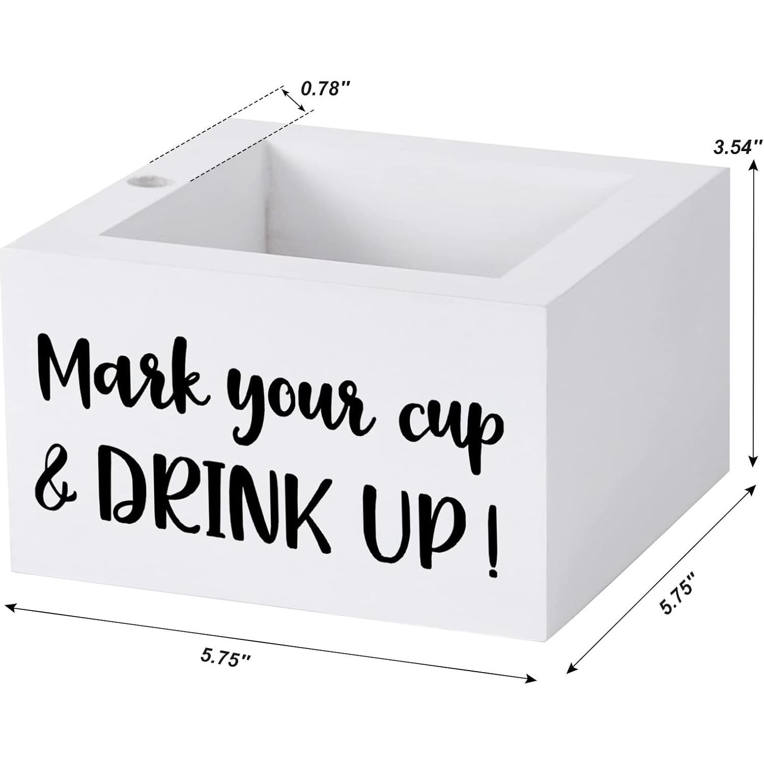 Soporte para Taza Individual Blanco KarNeey con Ranura para Marcador