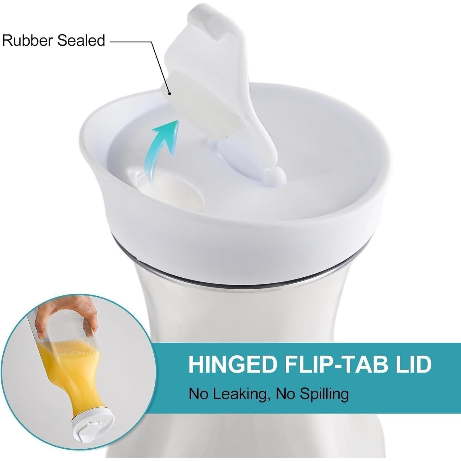 Juego de 4 Jarras de Plástico ZWYSLFCY 1.48 L con Tapa