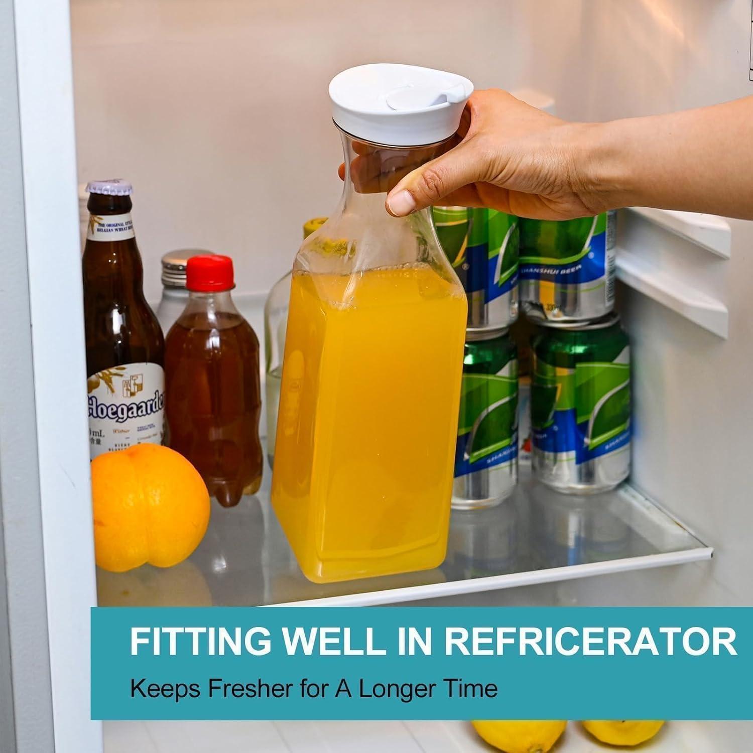 Juego de 4 Jarras de Plástico ZWYSLFCY 1.48 L con Tapa