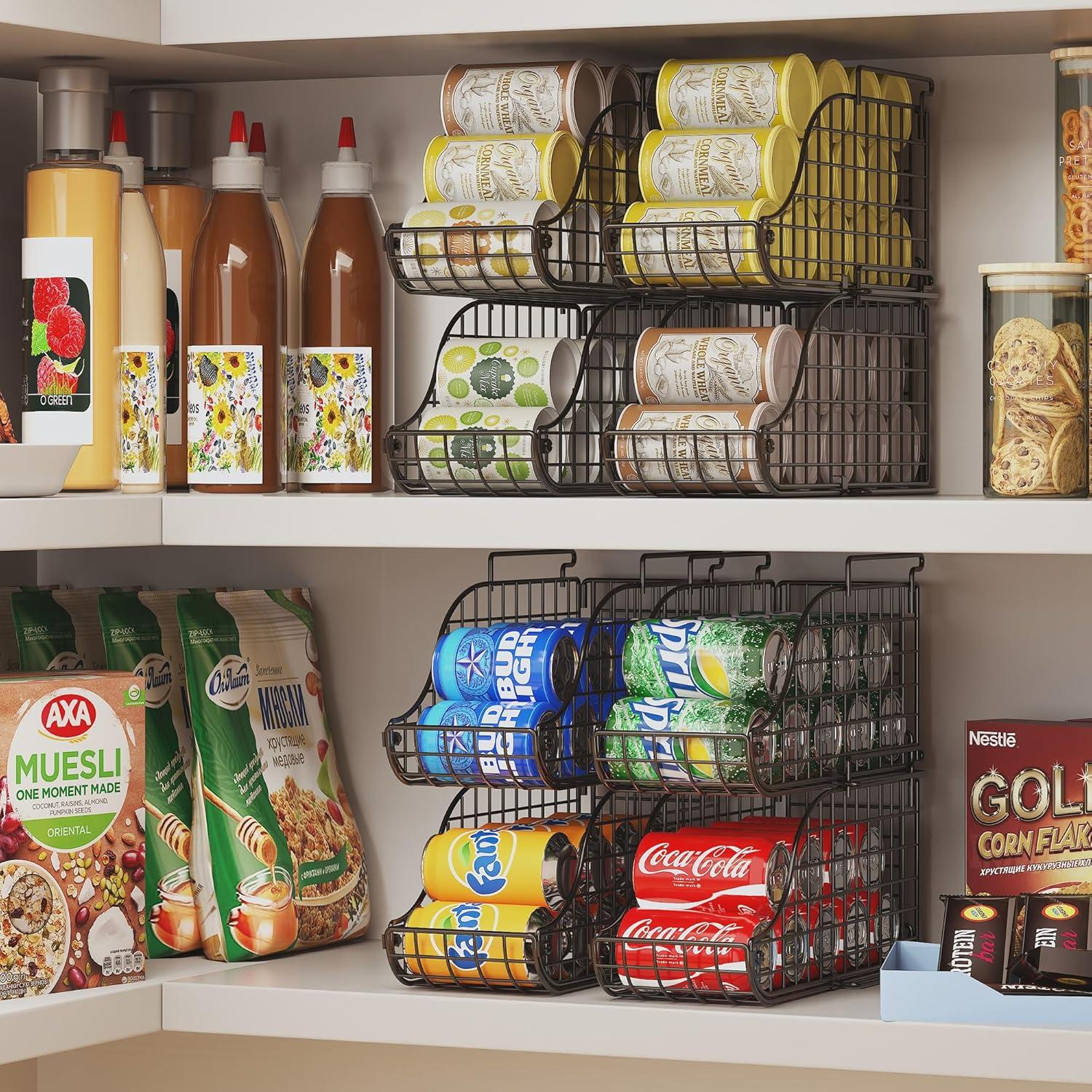 Dispensador de Latas Apilable 3-Pack Sonyabecca - Organizador de Cocina