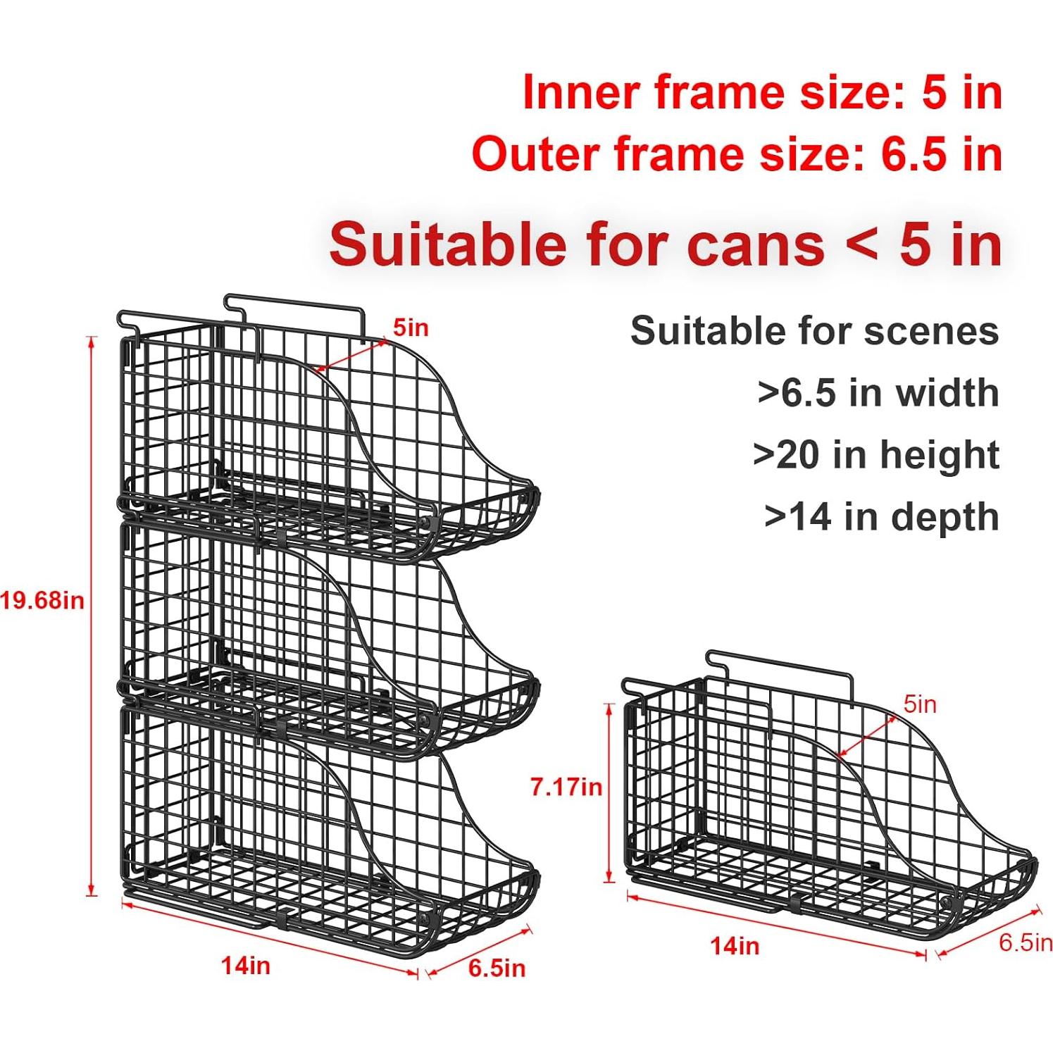 Dispensador de Latas Apilable 3-Pack Sonyabecca - Organizador de Cocina